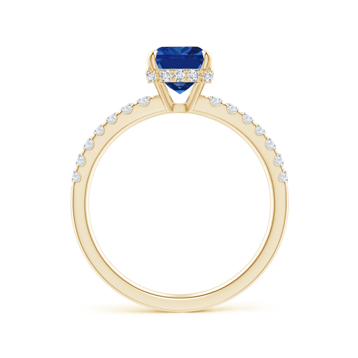 AAAA - Blue Sapphire / 1.9 CT / 14 KT Yellow Gold