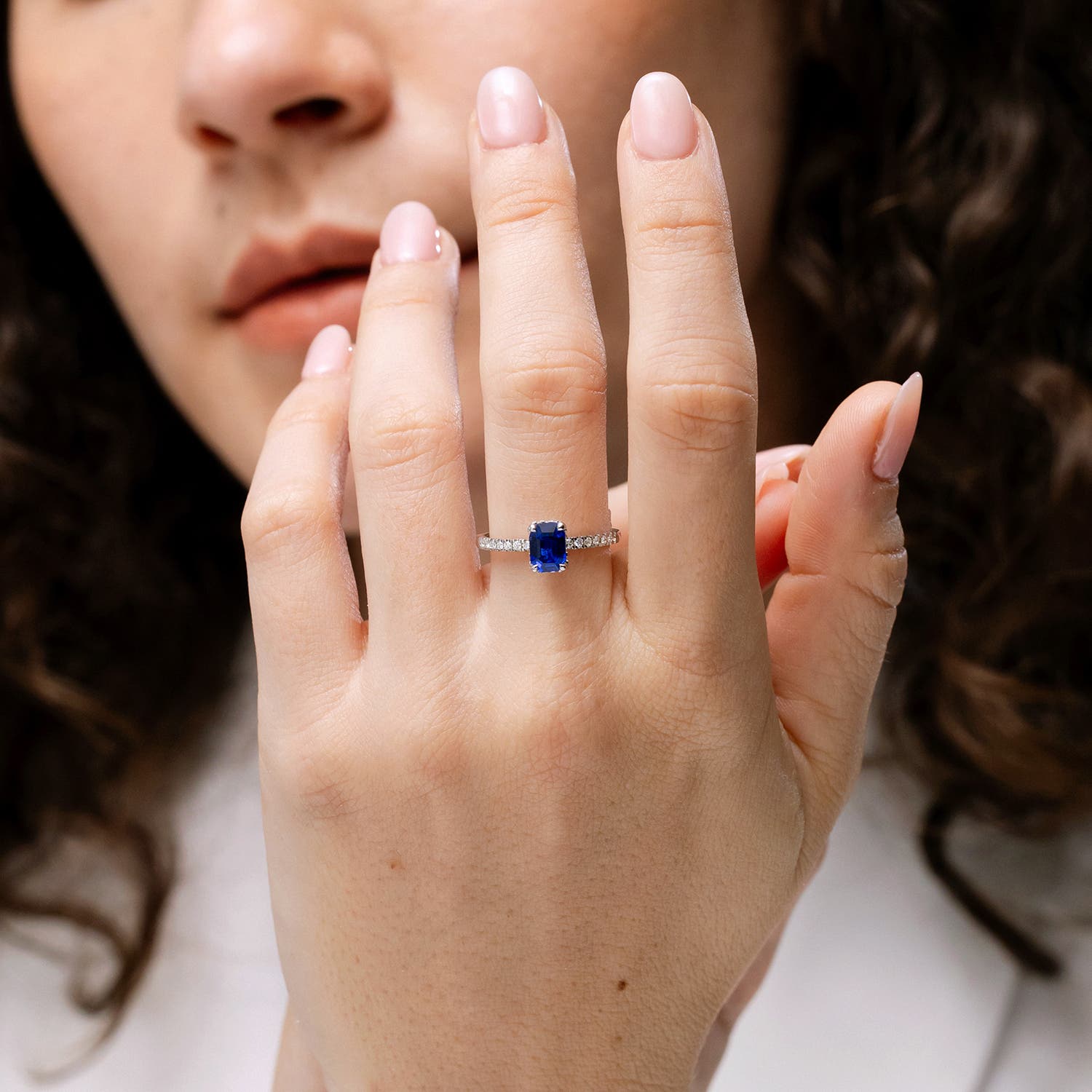 0.70 Carat Blue Sapphire Ring - Kharis Jewellery