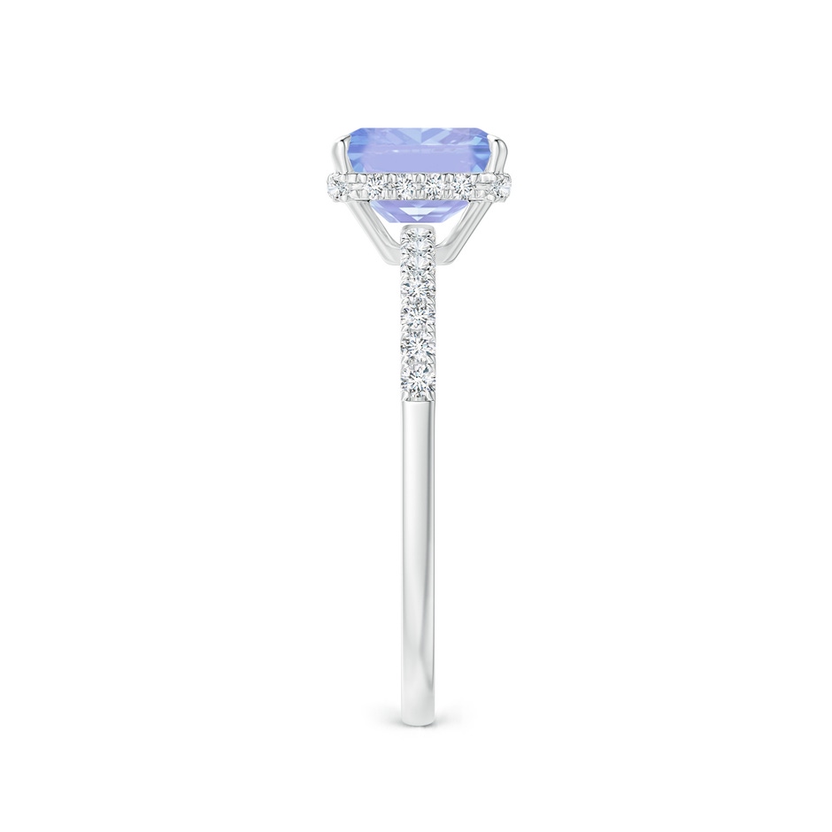 7x5mm A Emerald-Cut Tanzanite Engagement Ring with Diamonds in P950 Platinum side-2