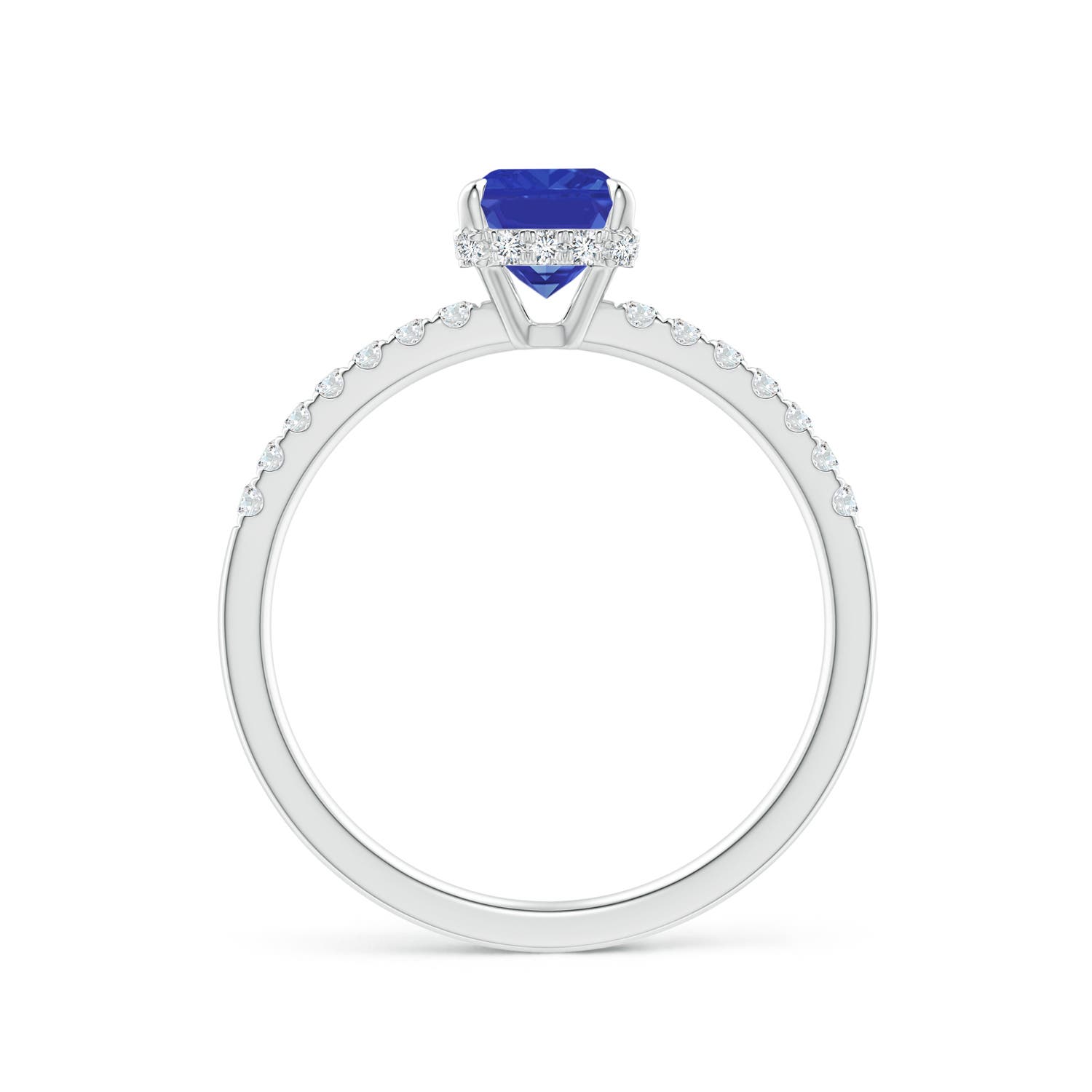 AAA - Tanzanite / 1.2 CT / 14 KT White Gold