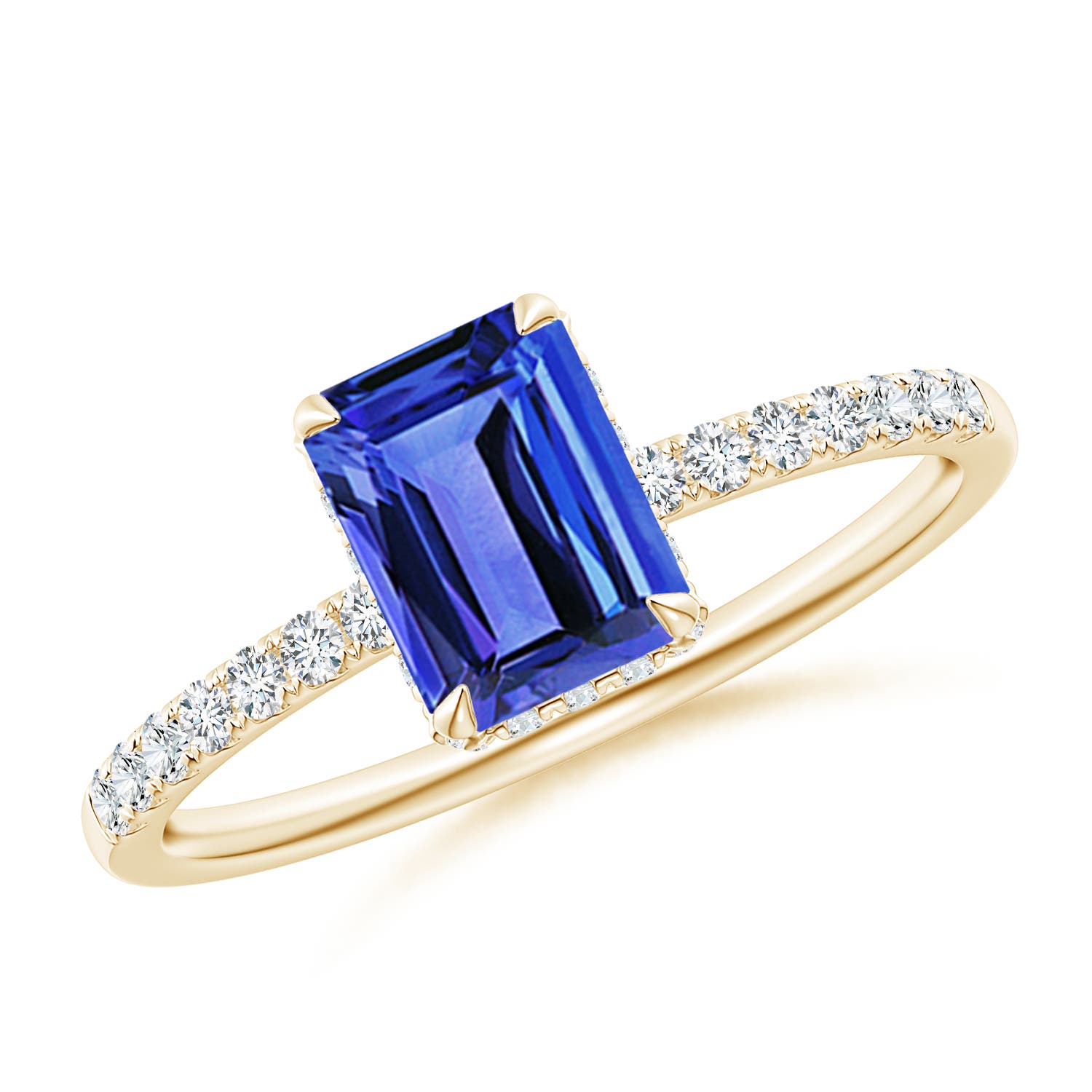 AAA - Tanzanite / 1.2 CT / 14 KT Yellow Gold