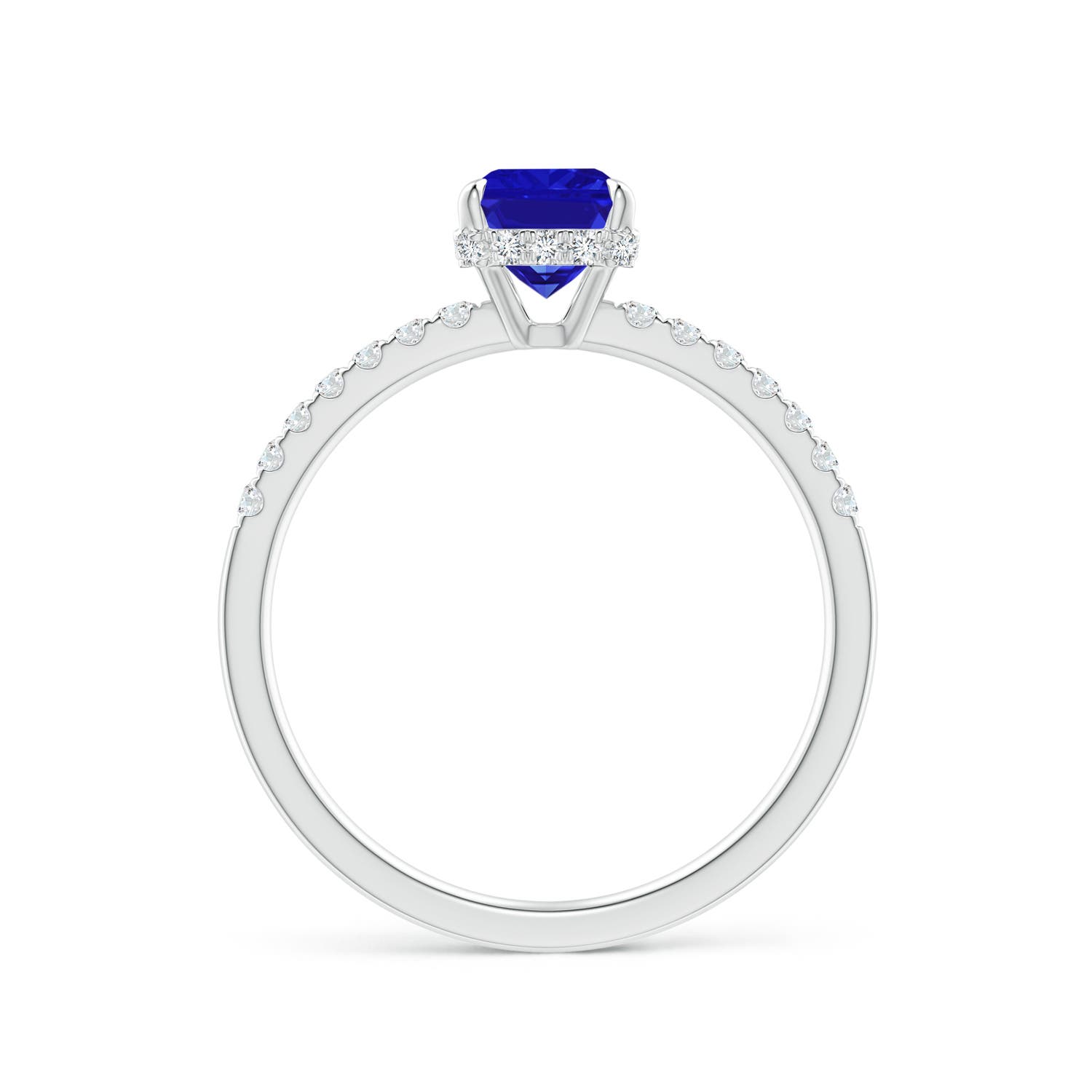 AAAA - Tanzanite / 1.2 CT / 14 KT White Gold