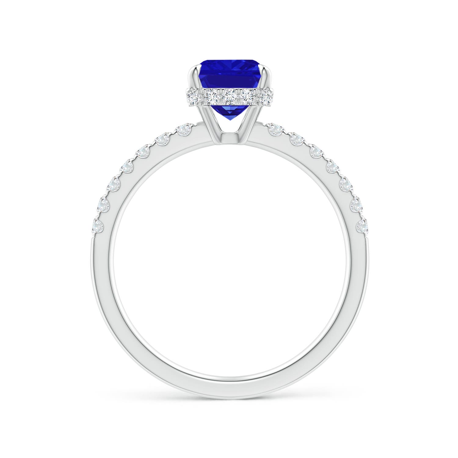 AAAA - Tanzanite / 1.75 CT / 14 KT White Gold