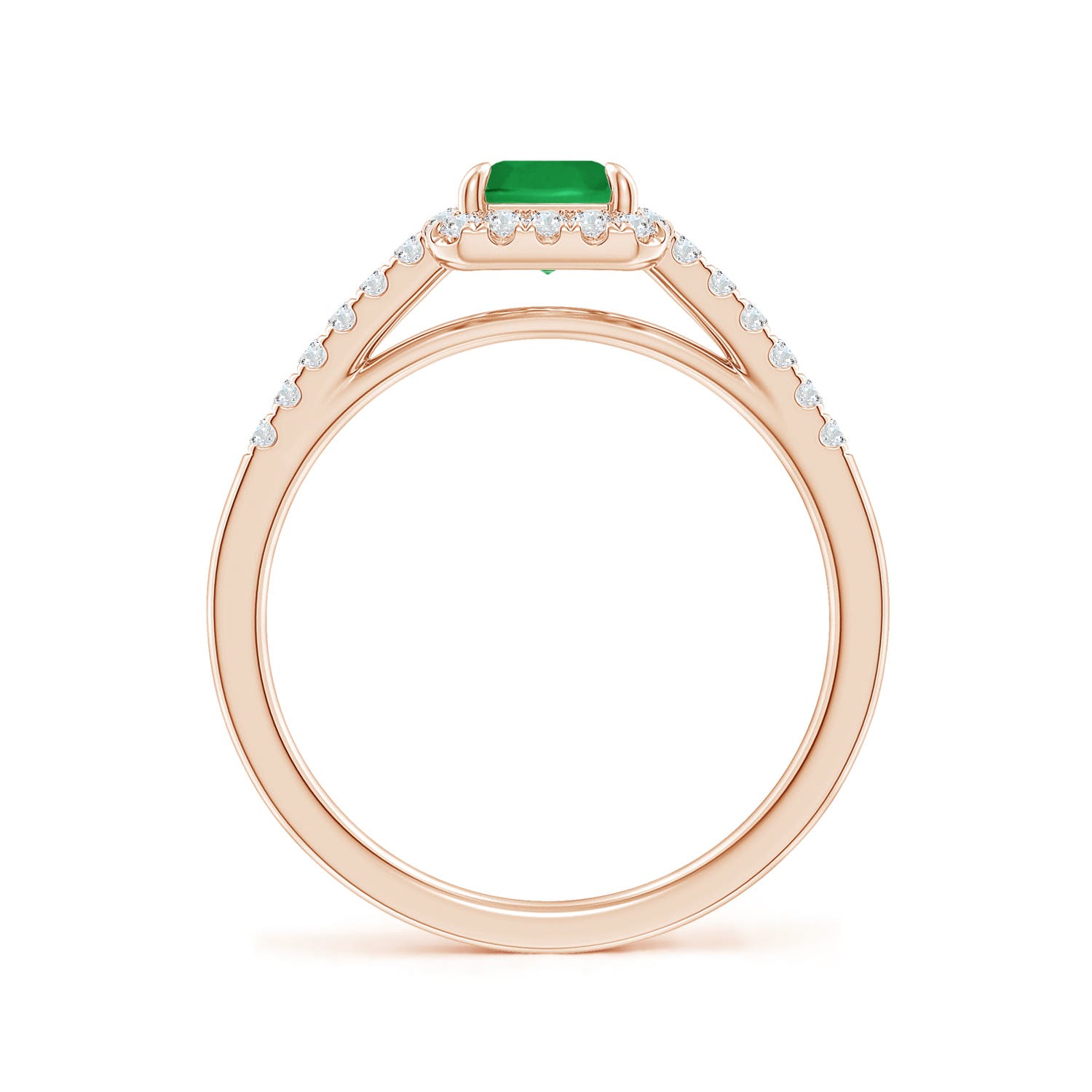 A - Emerald / 1.28 CT / 14 KT Rose Gold