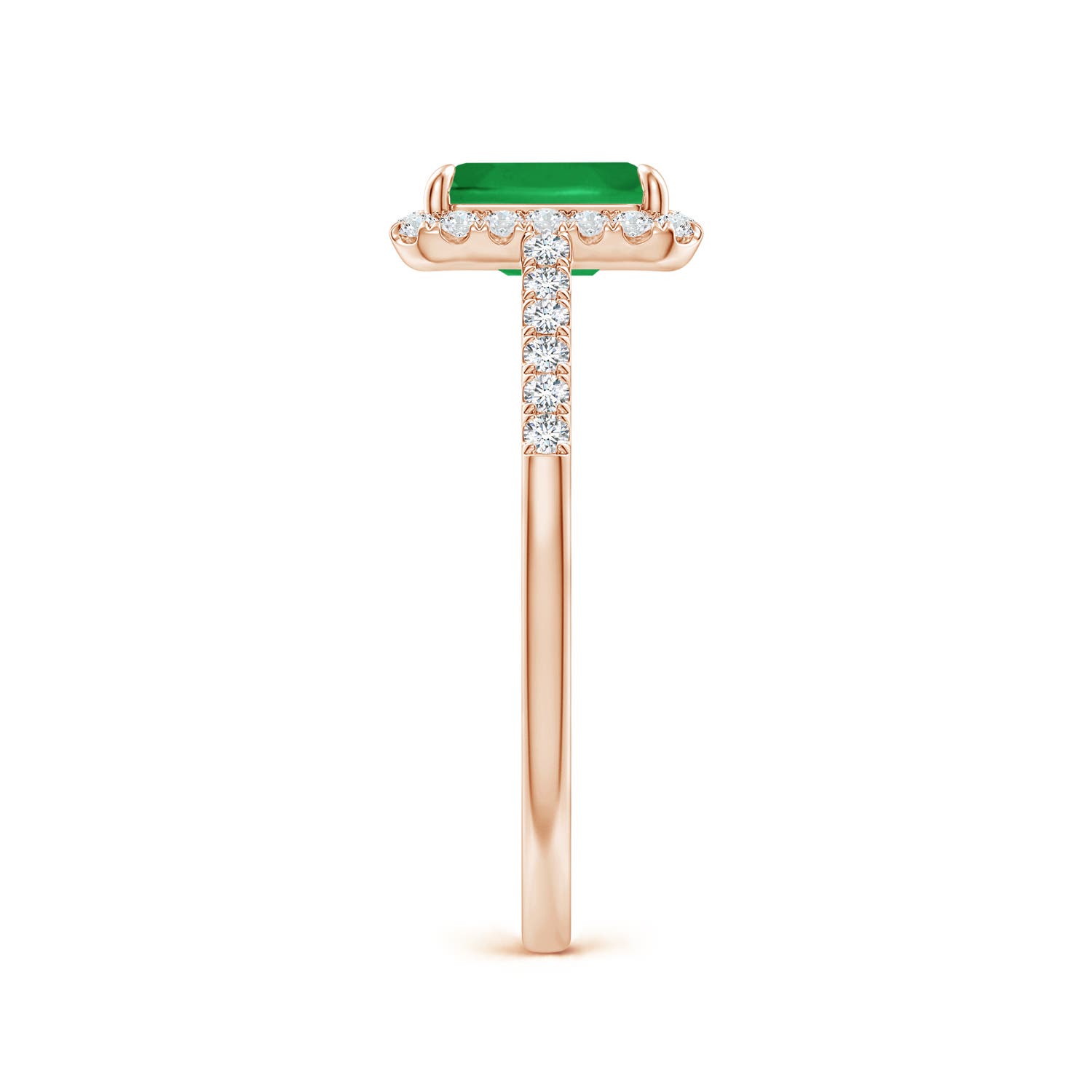 A - Emerald / 1.28 CT / 14 KT Rose Gold