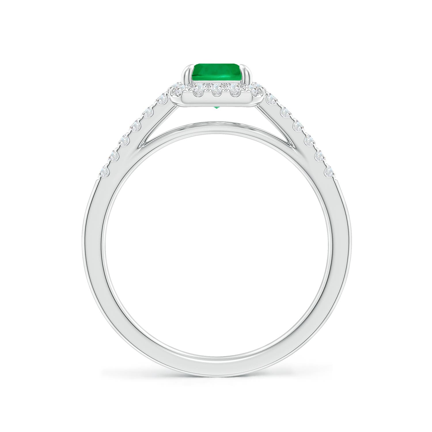 AAA - Emerald / 1.28 CT / 14 KT White Gold