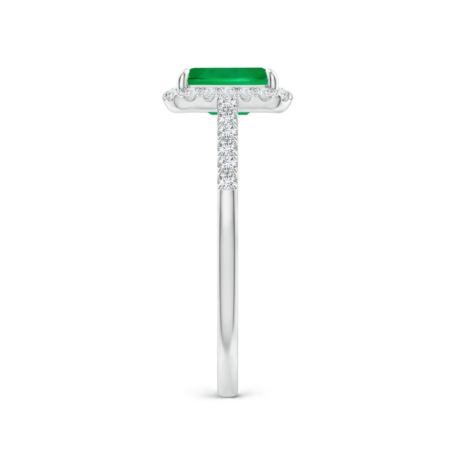 AAA - Emerald / 1.28 CT / 14 KT White Gold