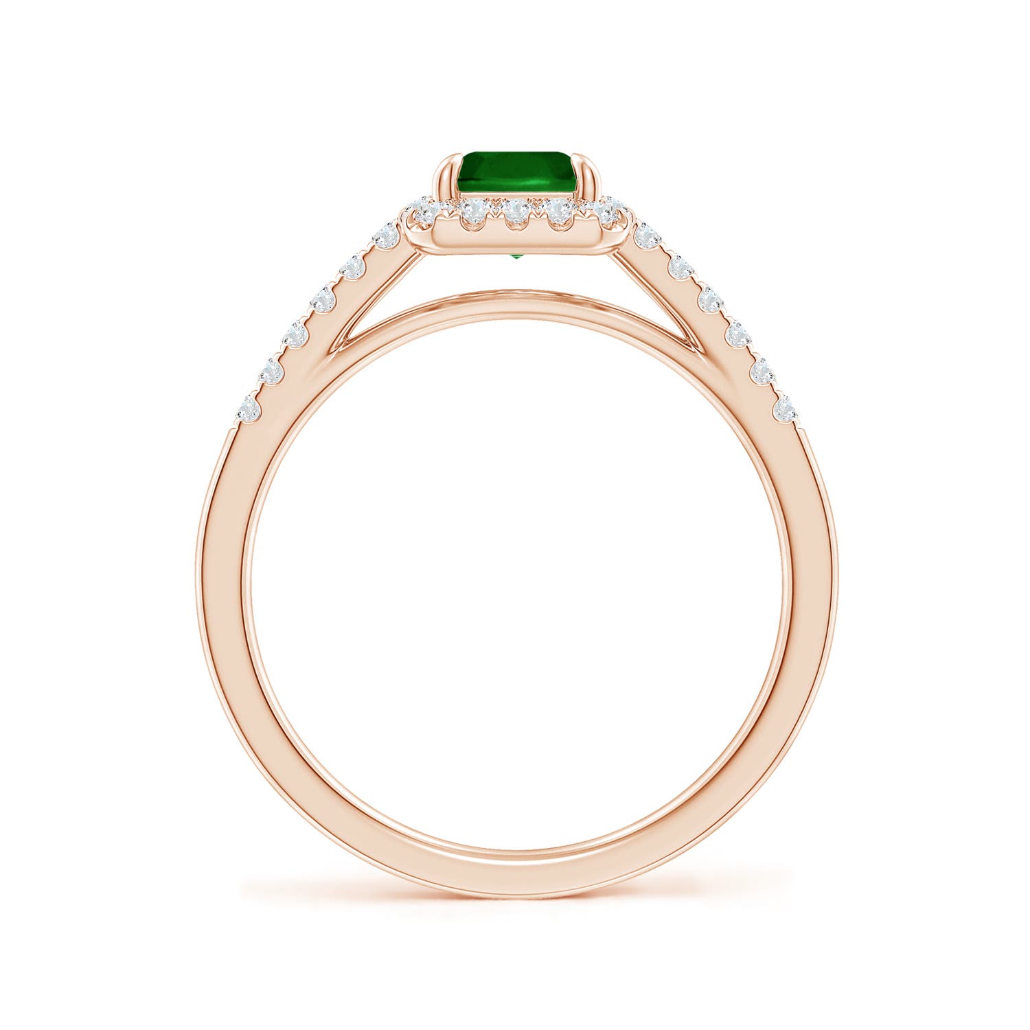 AAAA - Emerald / 1.28 CT / 14 KT Rose Gold