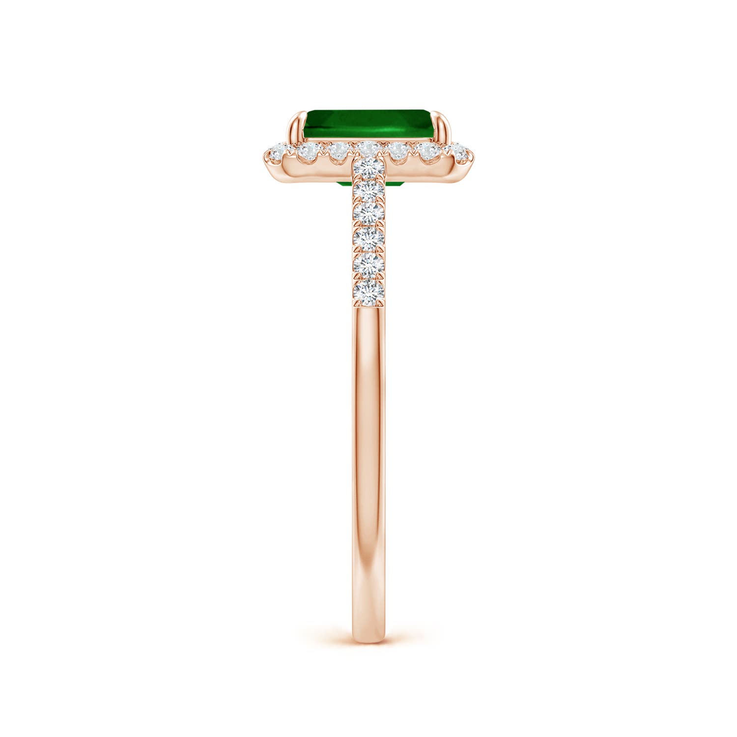 AAAA - Emerald / 1.28 CT / 14 KT Rose Gold