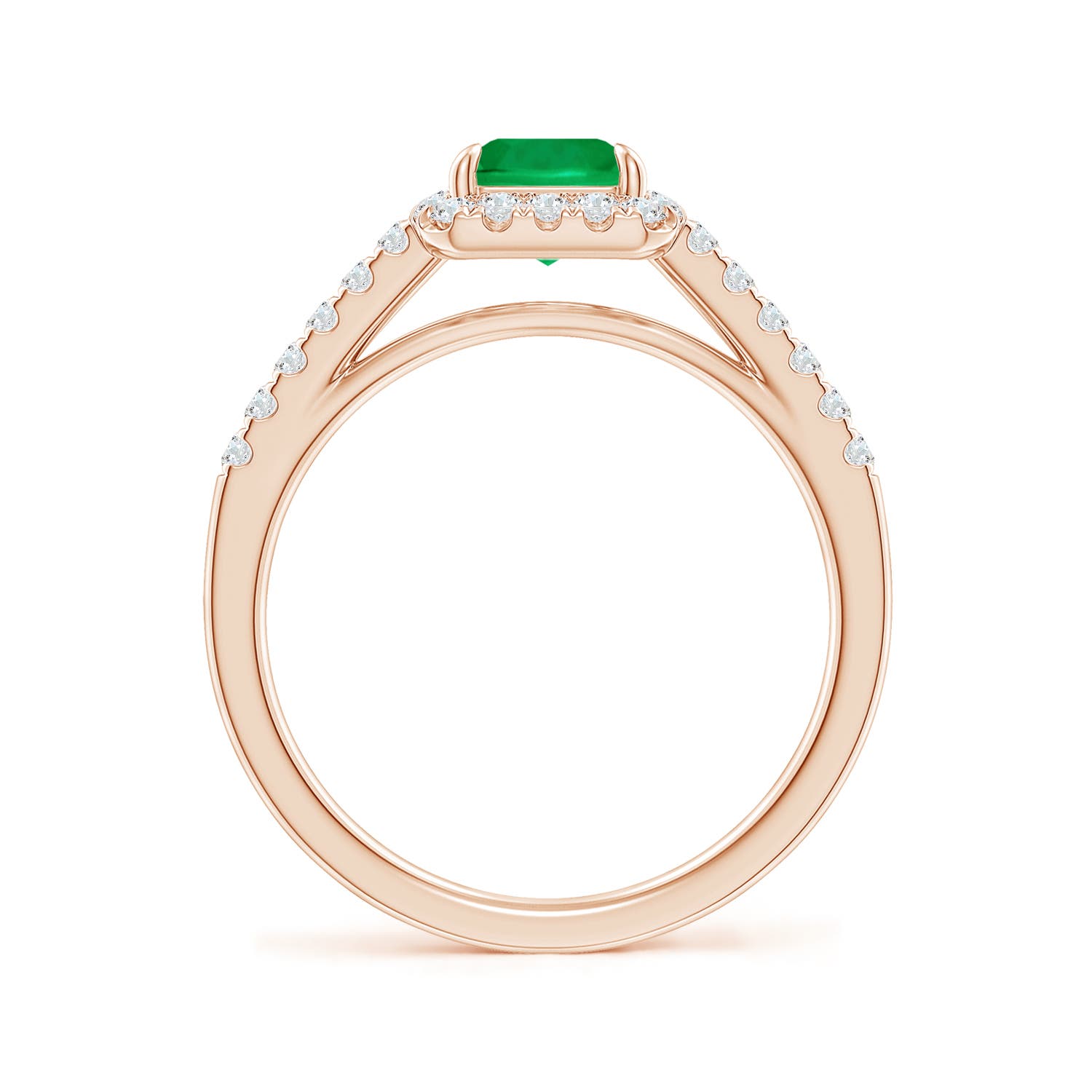 AAA - Emerald / 1.88 CT / 14 KT Rose Gold