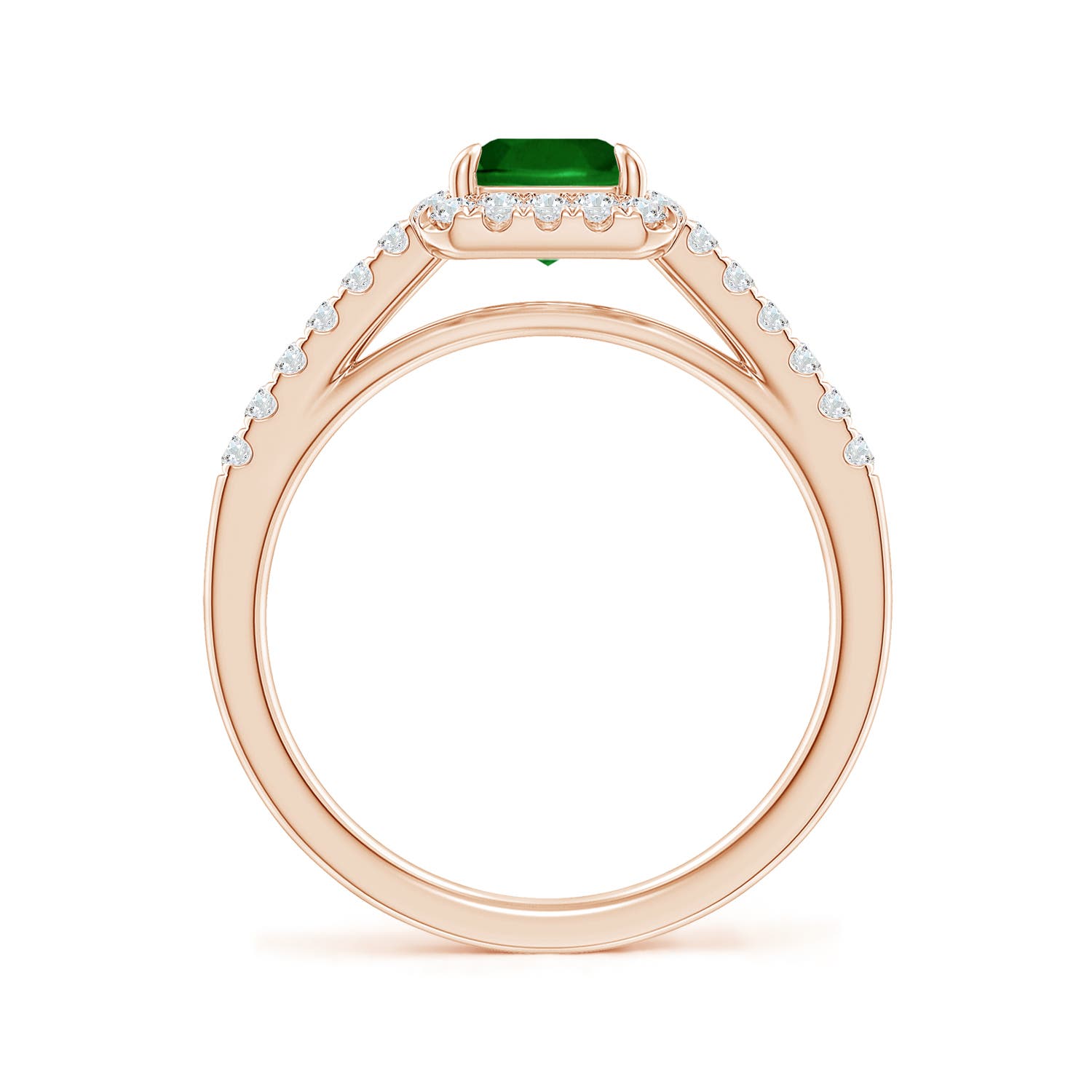 AAAA - Emerald / 1.88 CT / 14 KT Rose Gold