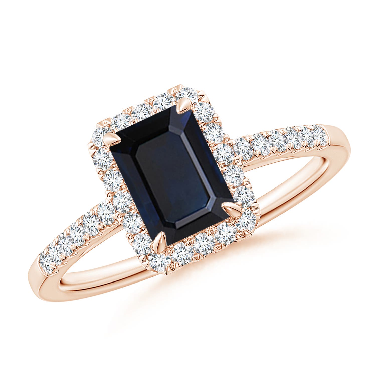 A - Blue Sapphire / 1.33 CT / 14 KT Rose Gold