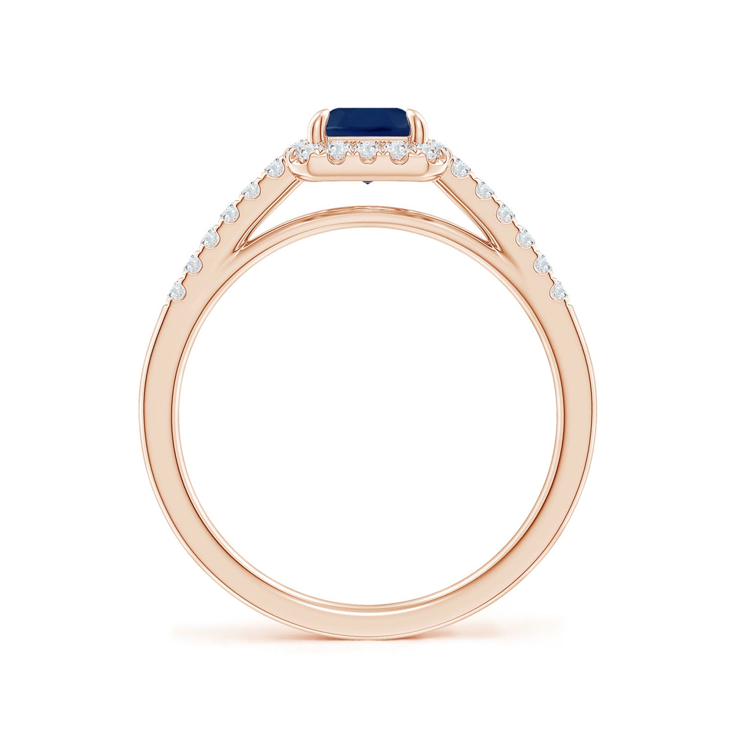 A - Blue Sapphire / 1.33 CT / 14 KT Rose Gold