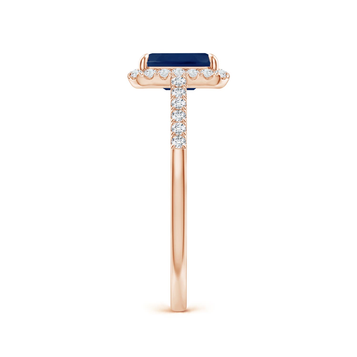 A - Blue Sapphire / 1.33 CT / 14 KT Rose Gold