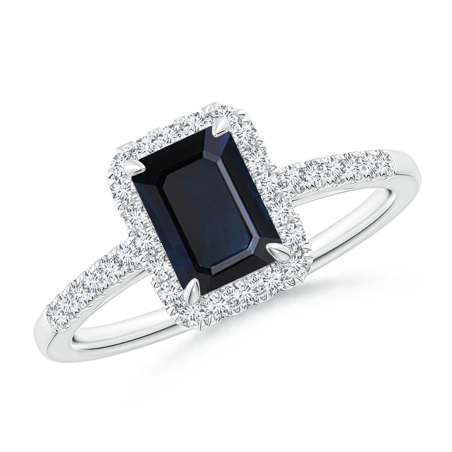 A - Blue Sapphire / 1.33 CT / 14 KT White Gold