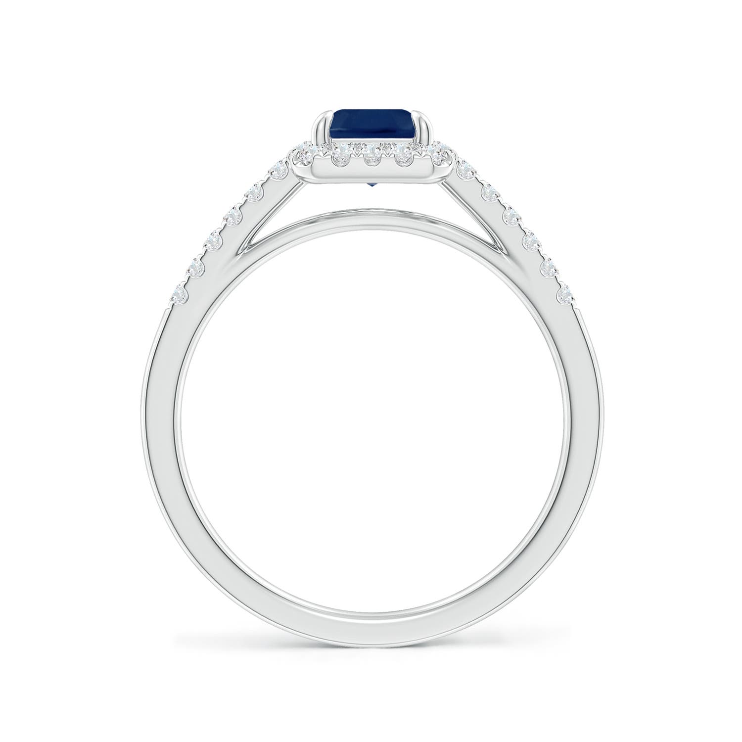 A - Blue Sapphire / 1.33 CT / 14 KT White Gold