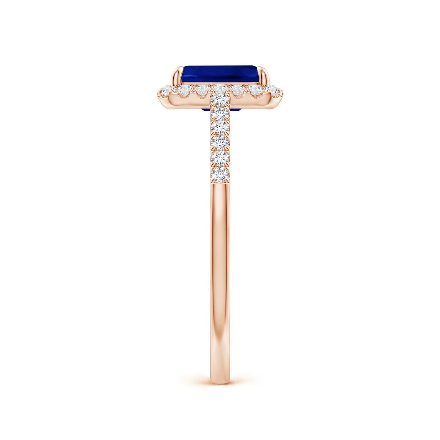 AAAA - Blue Sapphire / 1.33 CT / 14 KT Rose Gold