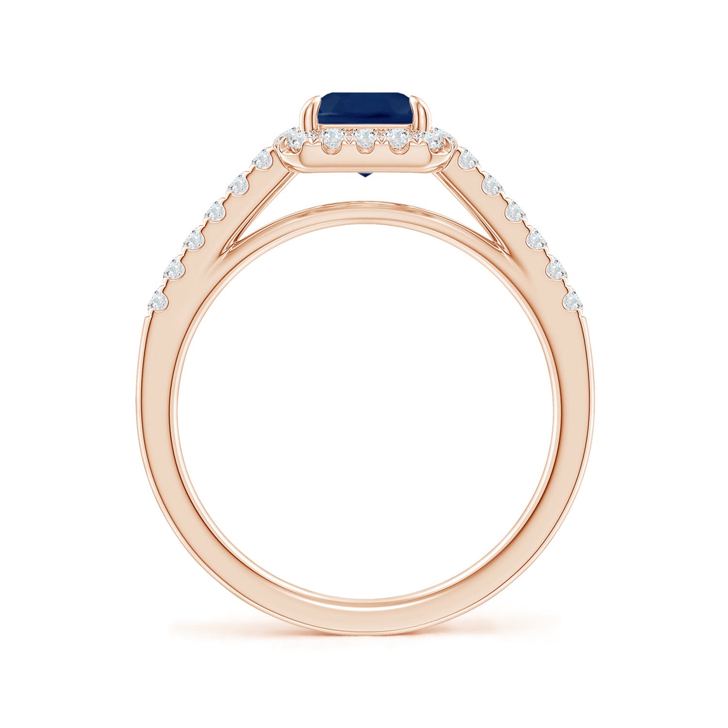 A - Blue Sapphire / 2.03 CT / 14 KT Rose Gold