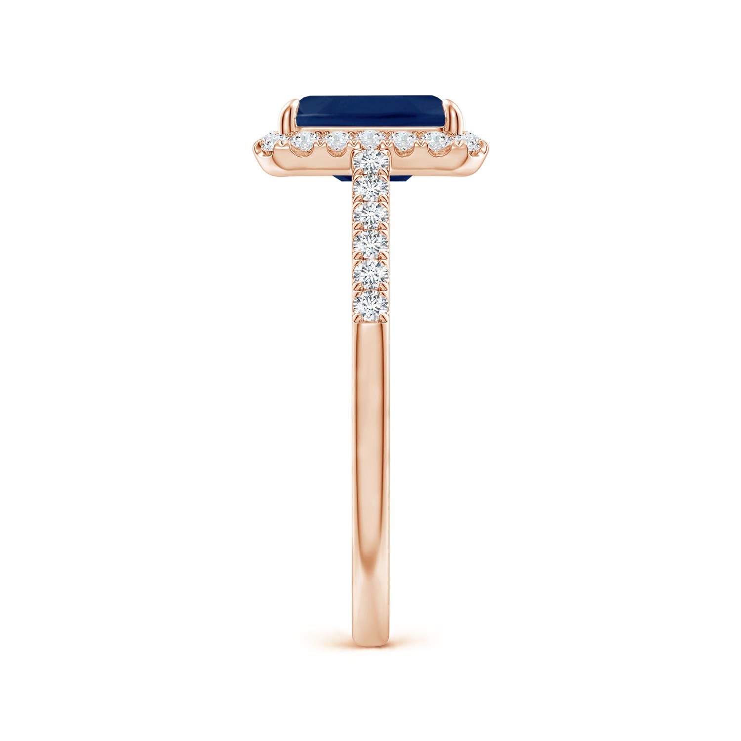 A - Blue Sapphire / 2.03 CT / 14 KT Rose Gold