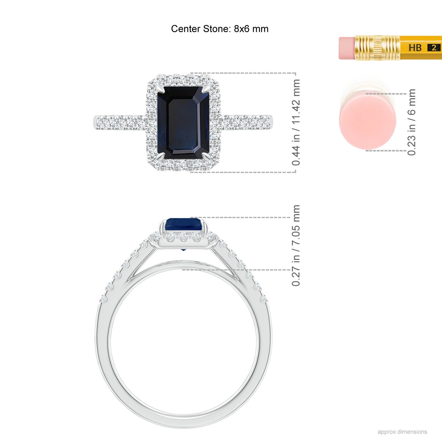 A - Blue Sapphire / 2.03 CT / 14 KT White Gold