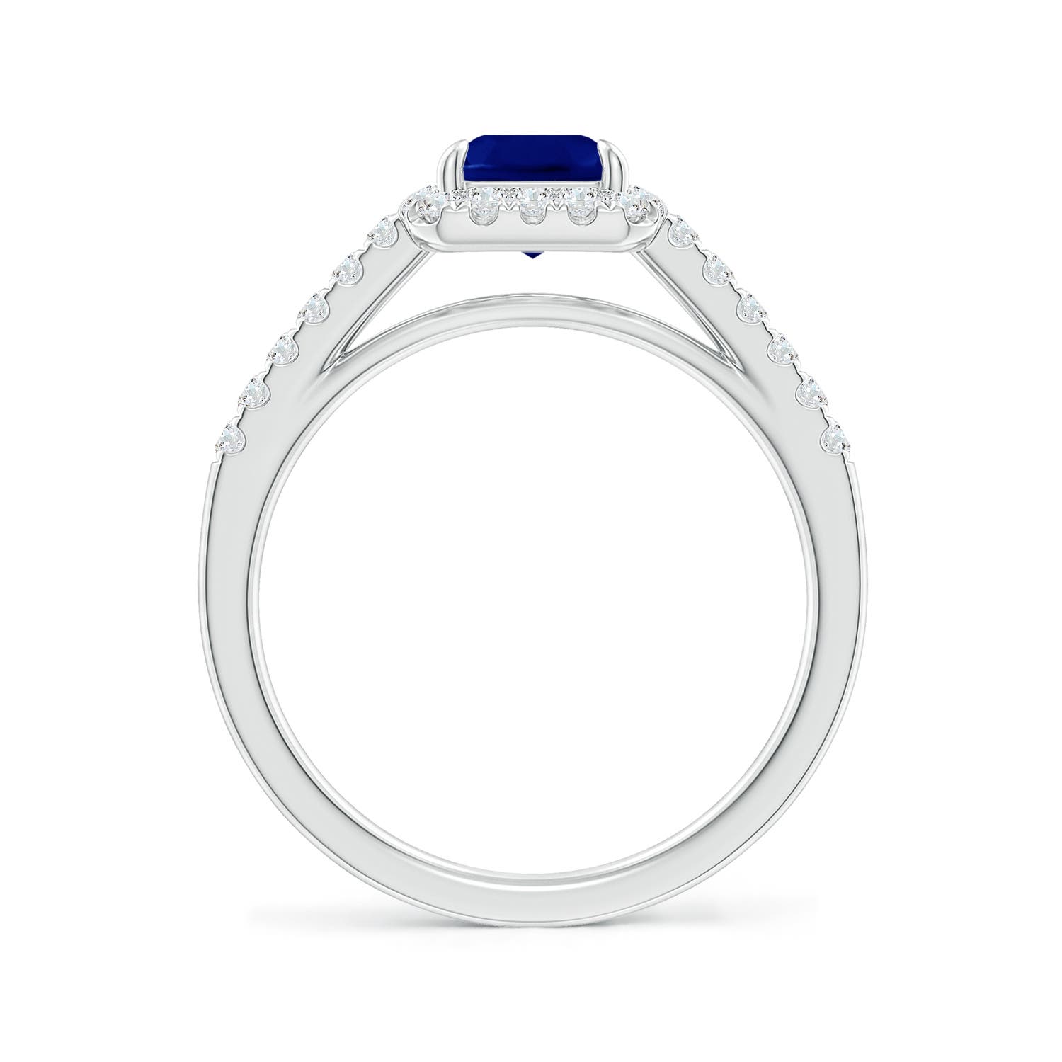 AAA - Blue Sapphire / 2.03 CT / 14 KT White Gold