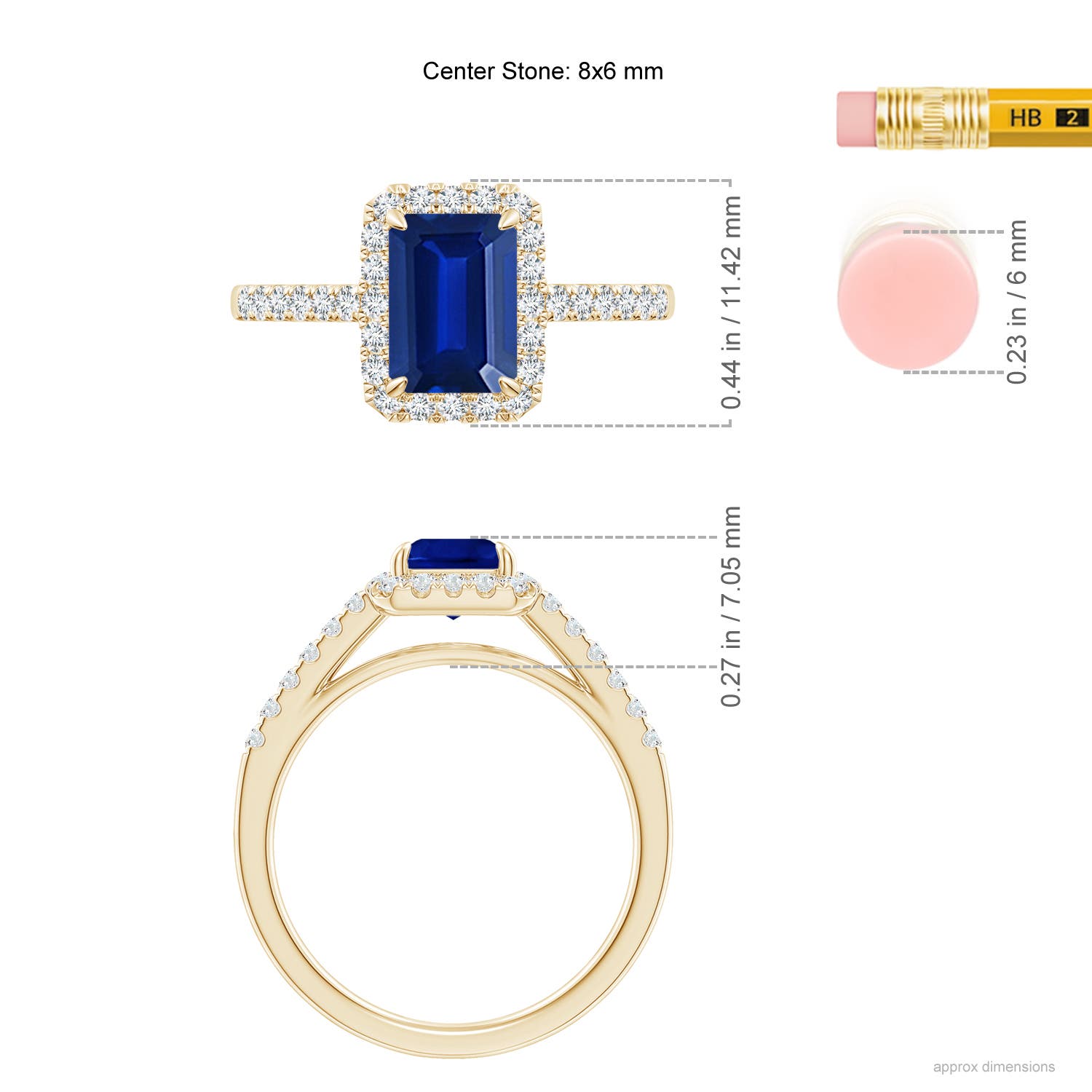 AAAA - Blue Sapphire / 2.03 CT / 14 KT Yellow Gold