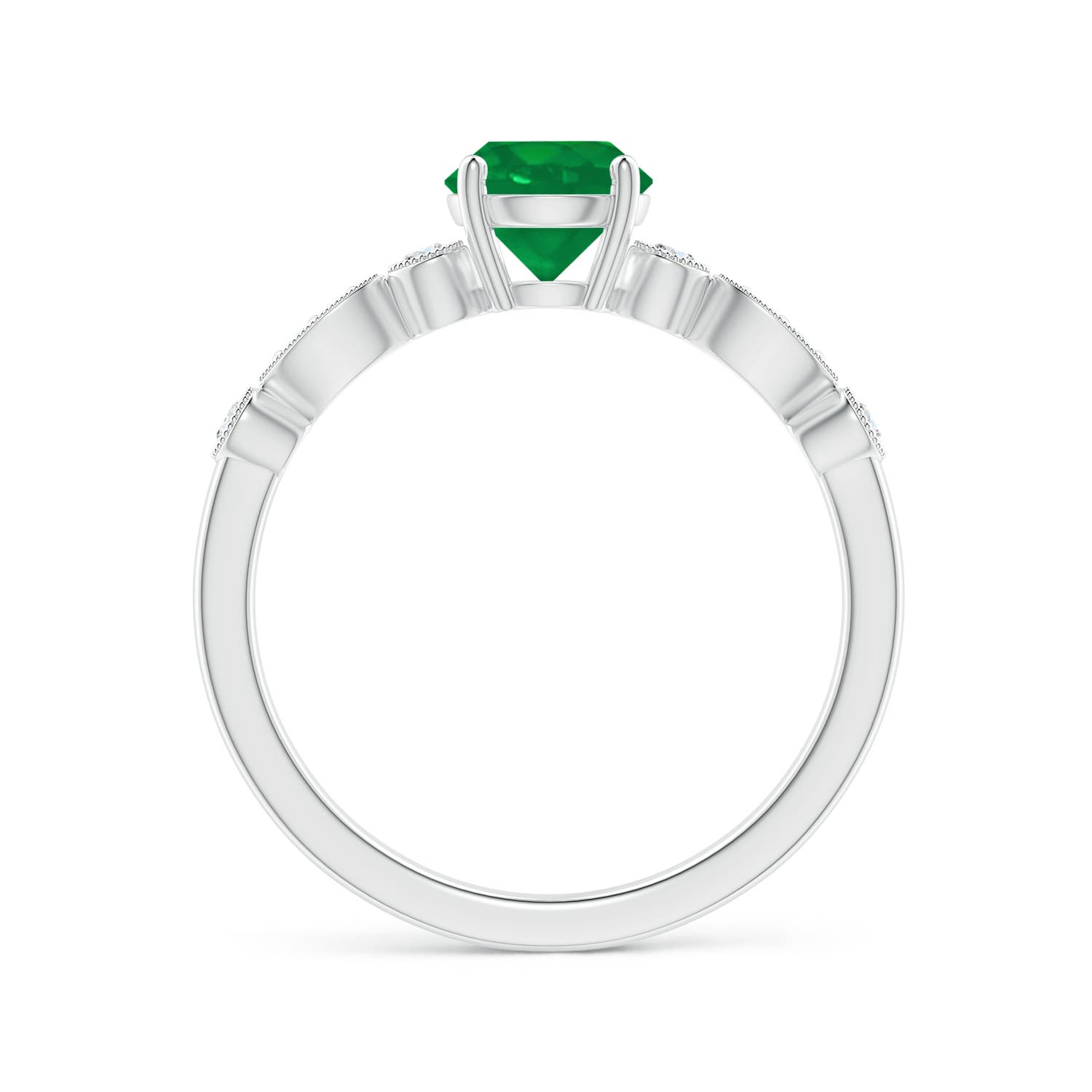 AA - Emerald / 0.87 CT / 14 KT White Gold