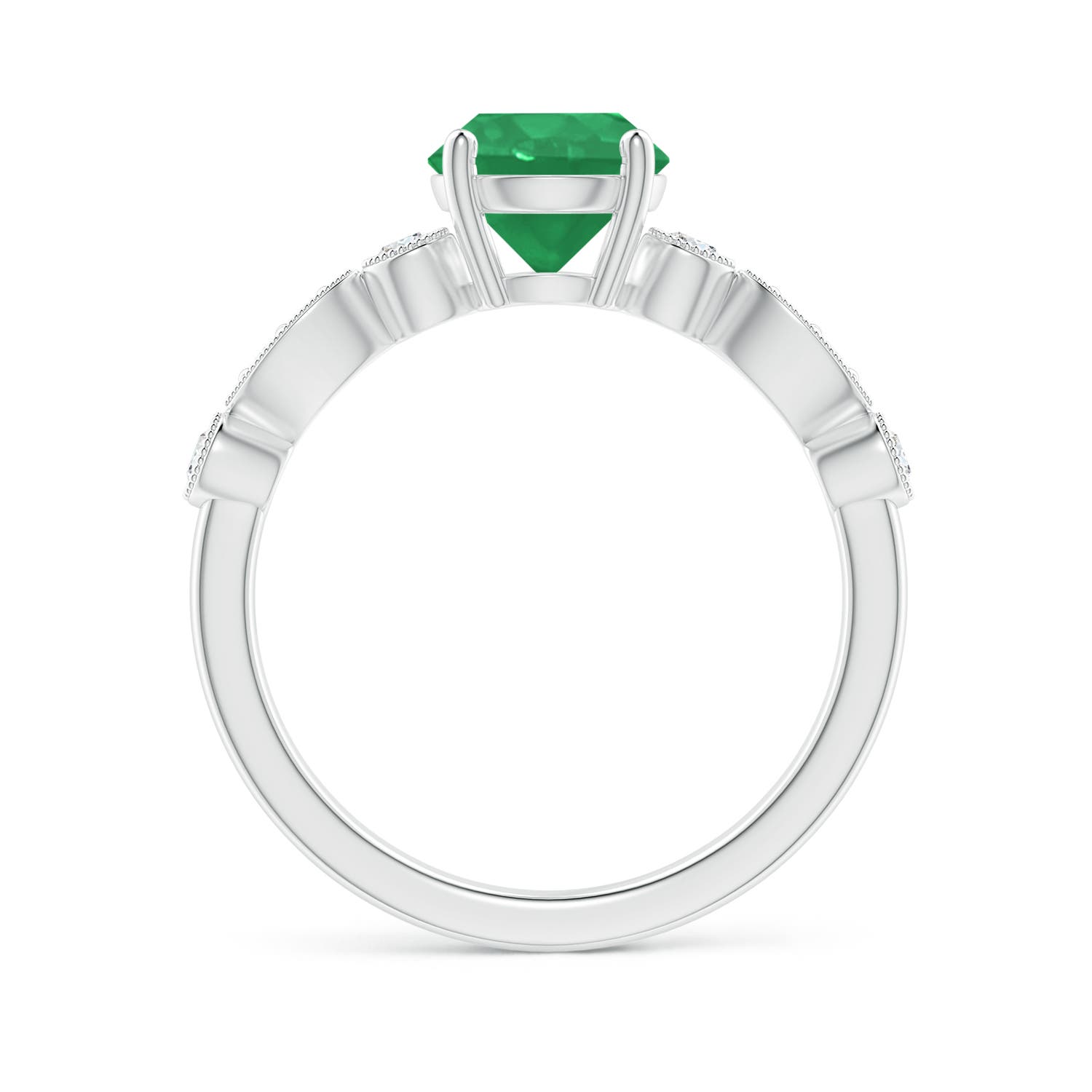 A - Emerald / 1.35 CT / 14 KT White Gold