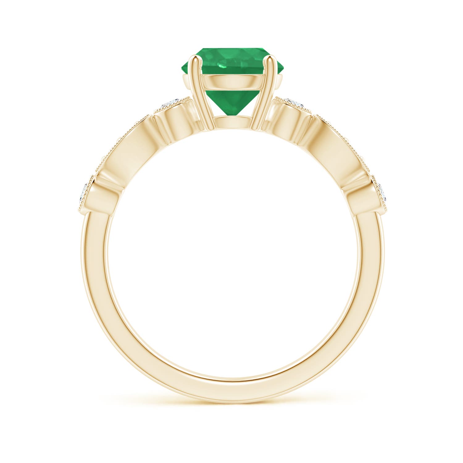 A - Emerald / 1.35 CT / 14 KT Yellow Gold