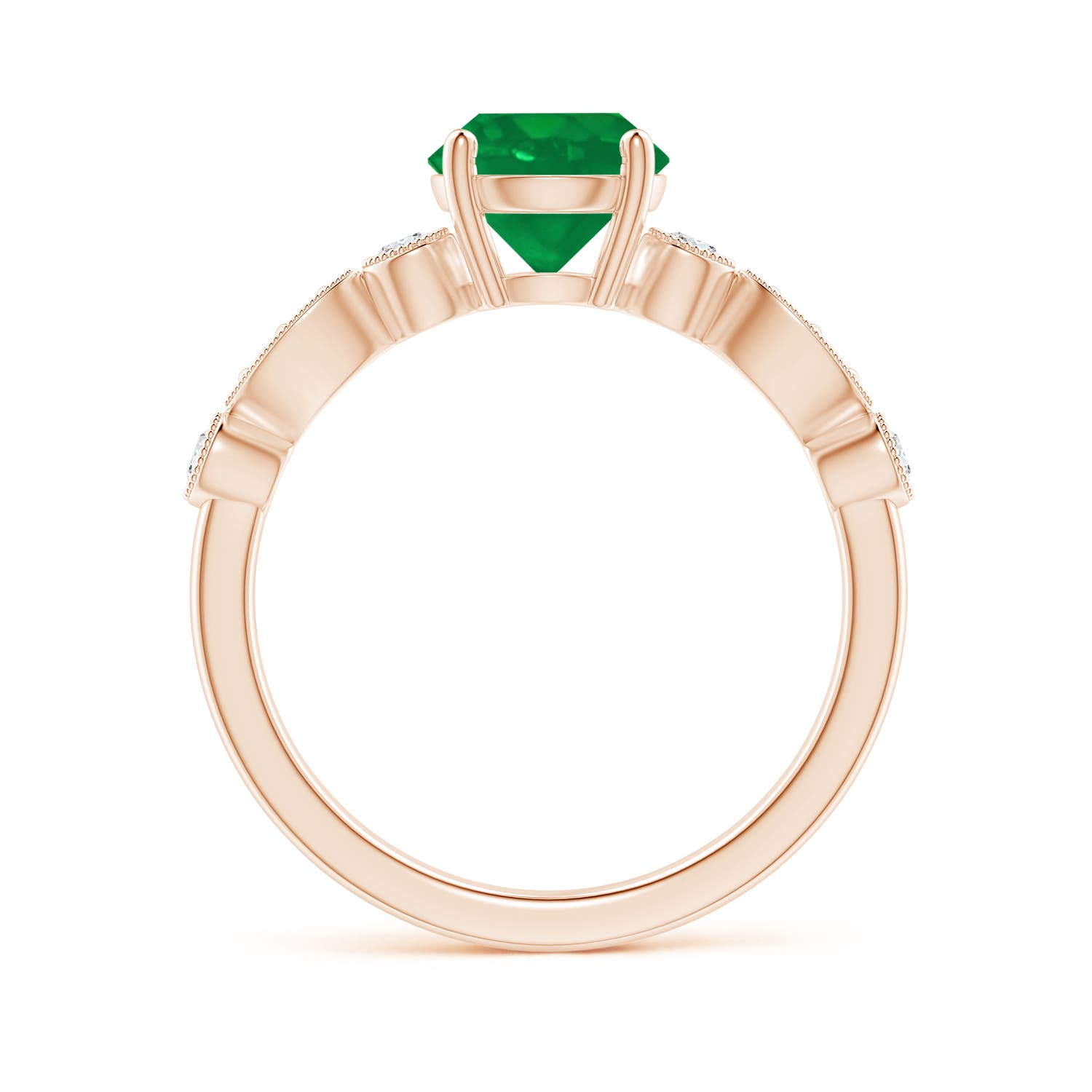 AA - Emerald / 1.35 CT / 14 KT Rose Gold