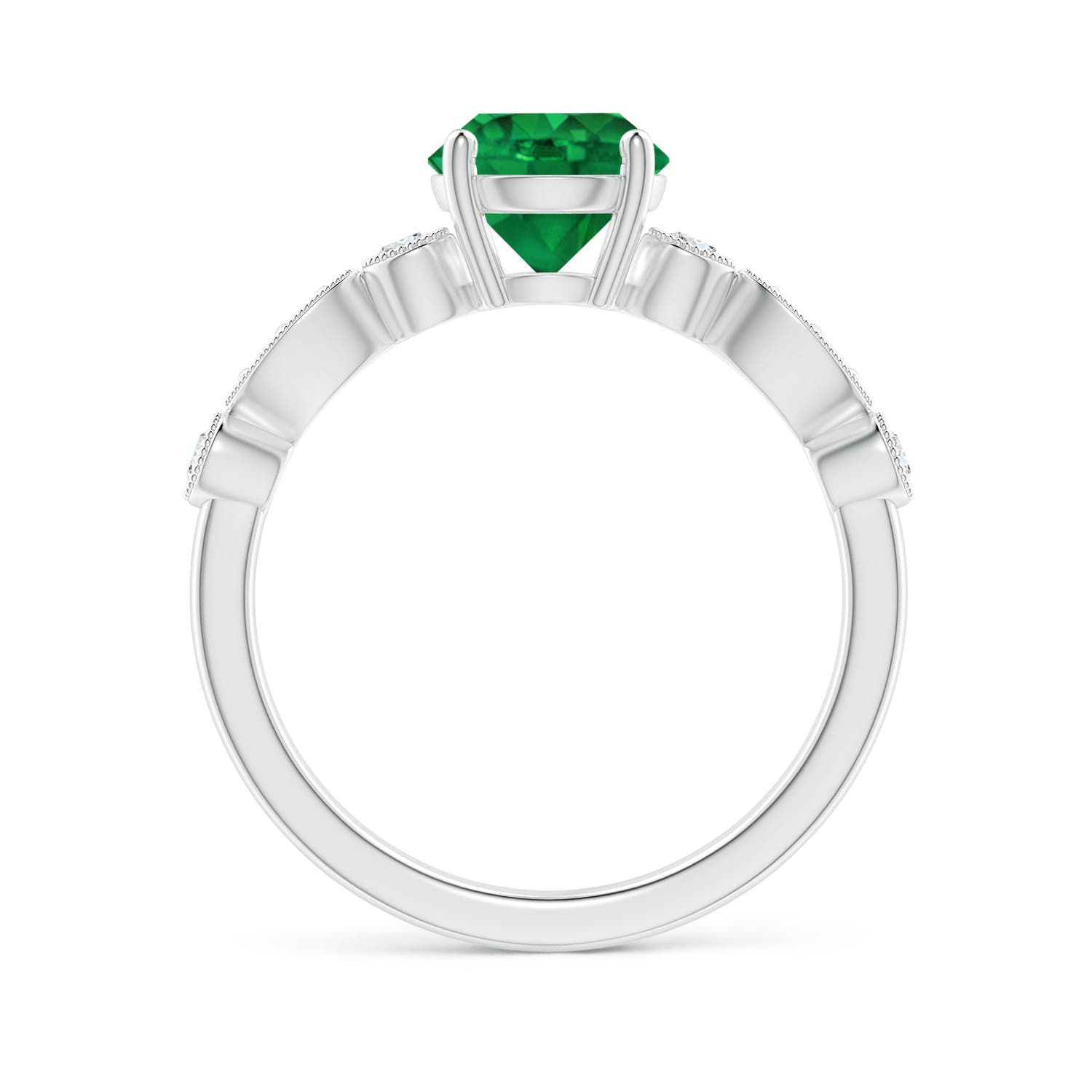 AAA - Emerald / 1.35 CT / 14 KT White Gold