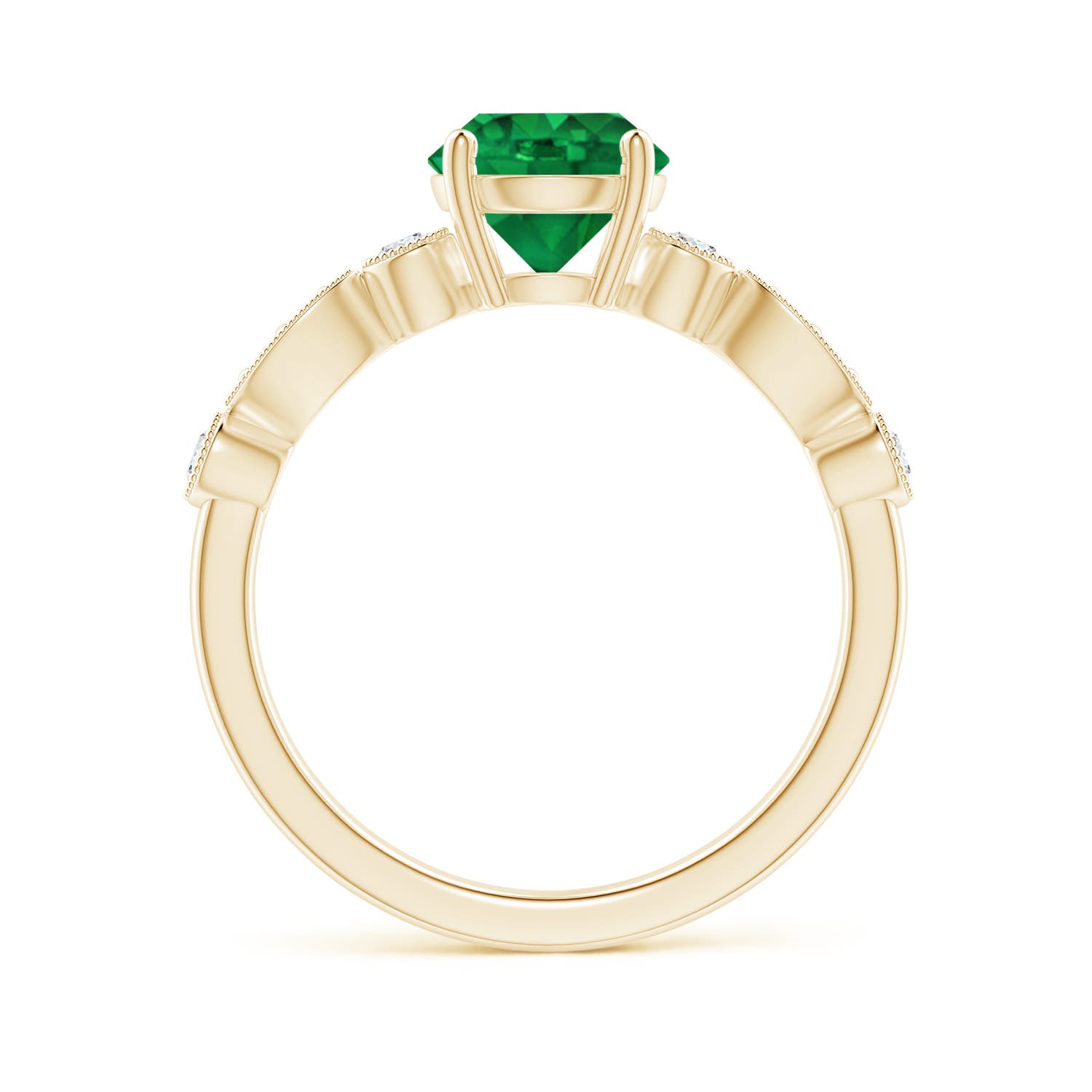 AAA - Emerald / 1.35 CT / 14 KT Yellow Gold