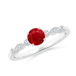 Ruby Vintage Inspired Rings