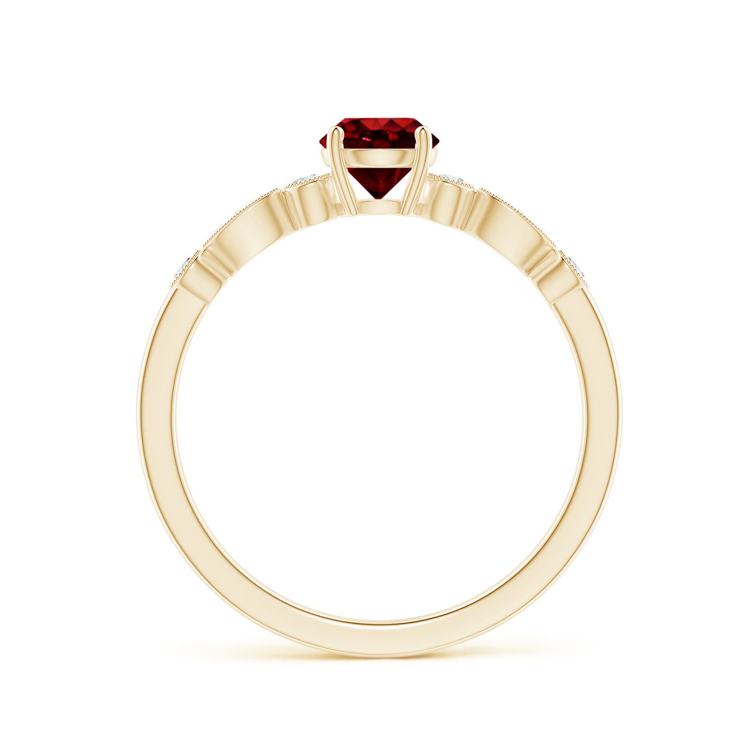 AAAA - Ruby / 0.7 CT / 14 KT Yellow Gold