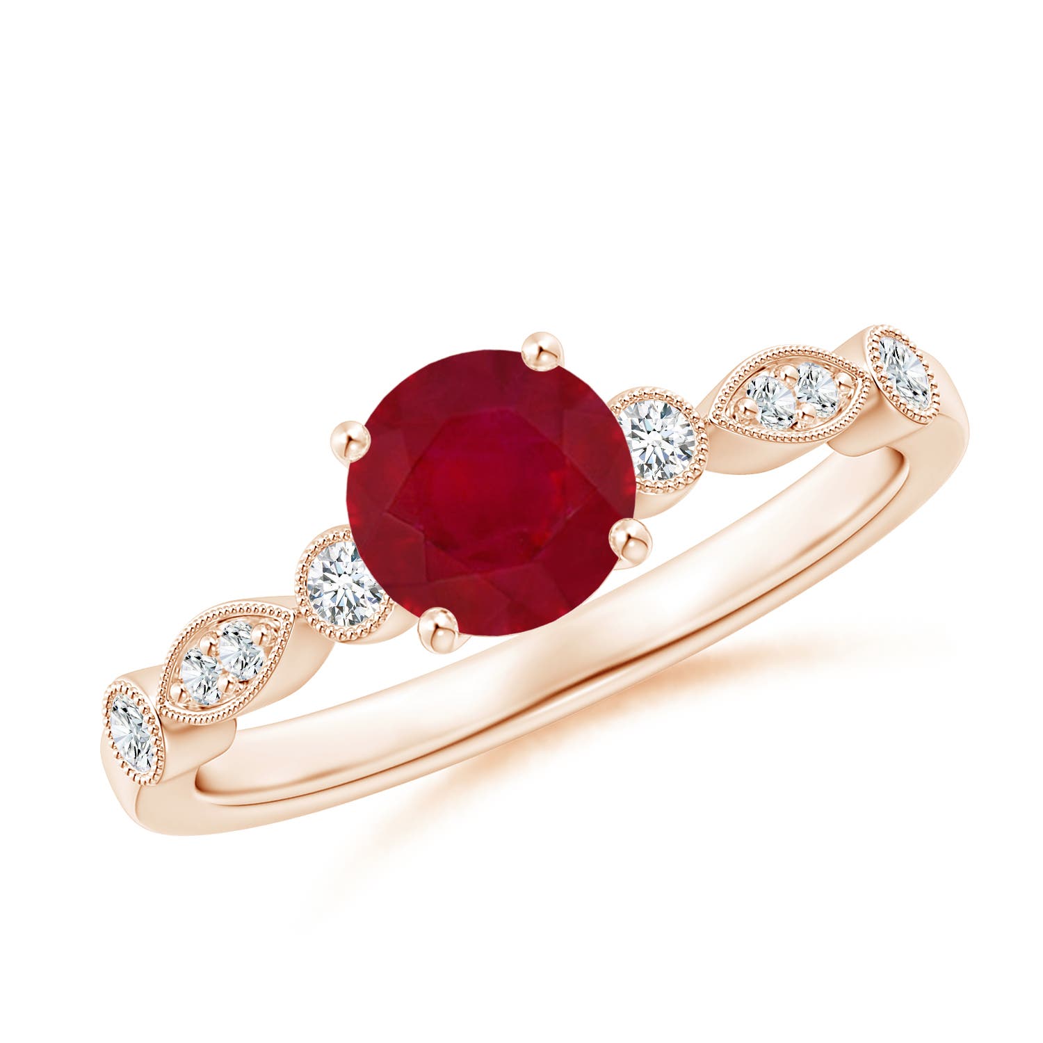 AA - Ruby / 1.12 CT / 14 KT Rose Gold