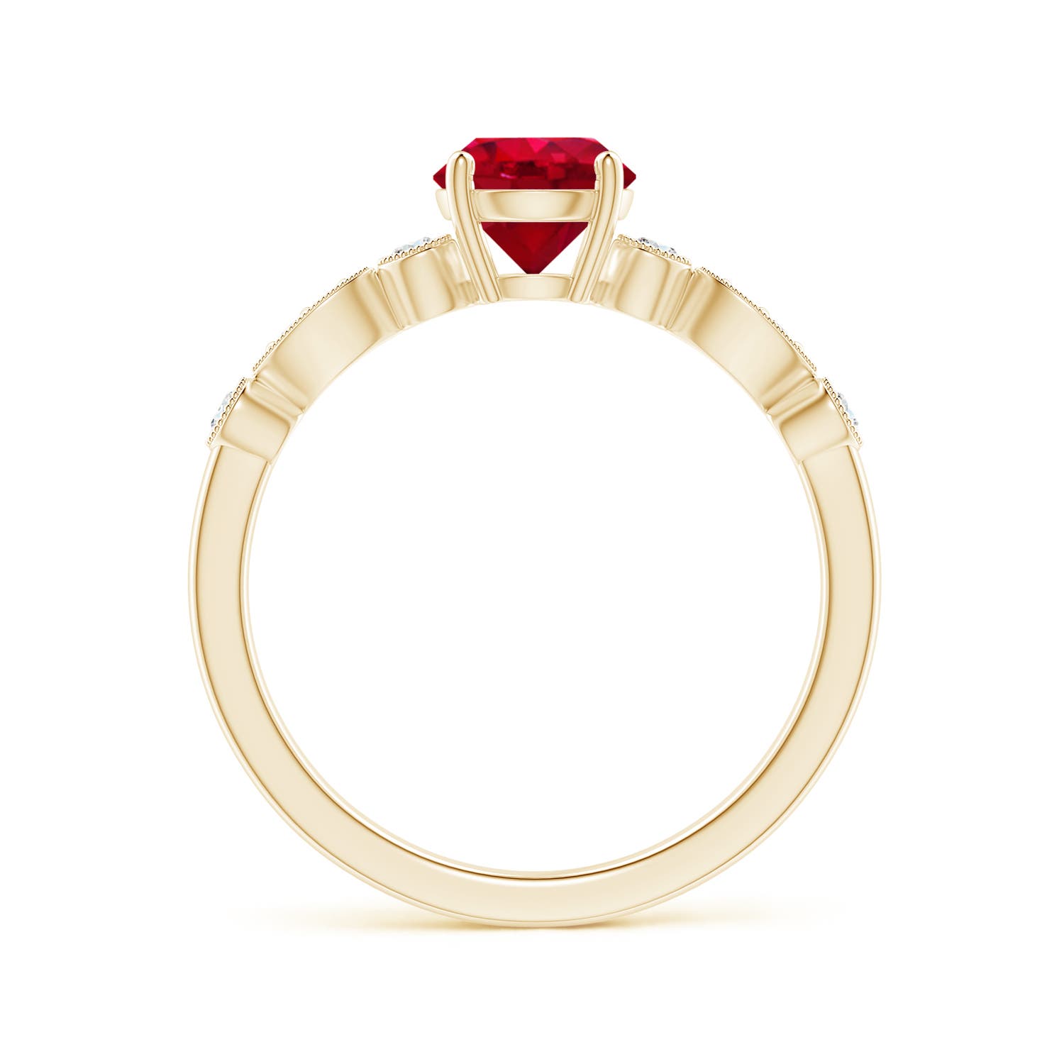 AAA - Ruby / 1.12 CT / 14 KT Yellow Gold