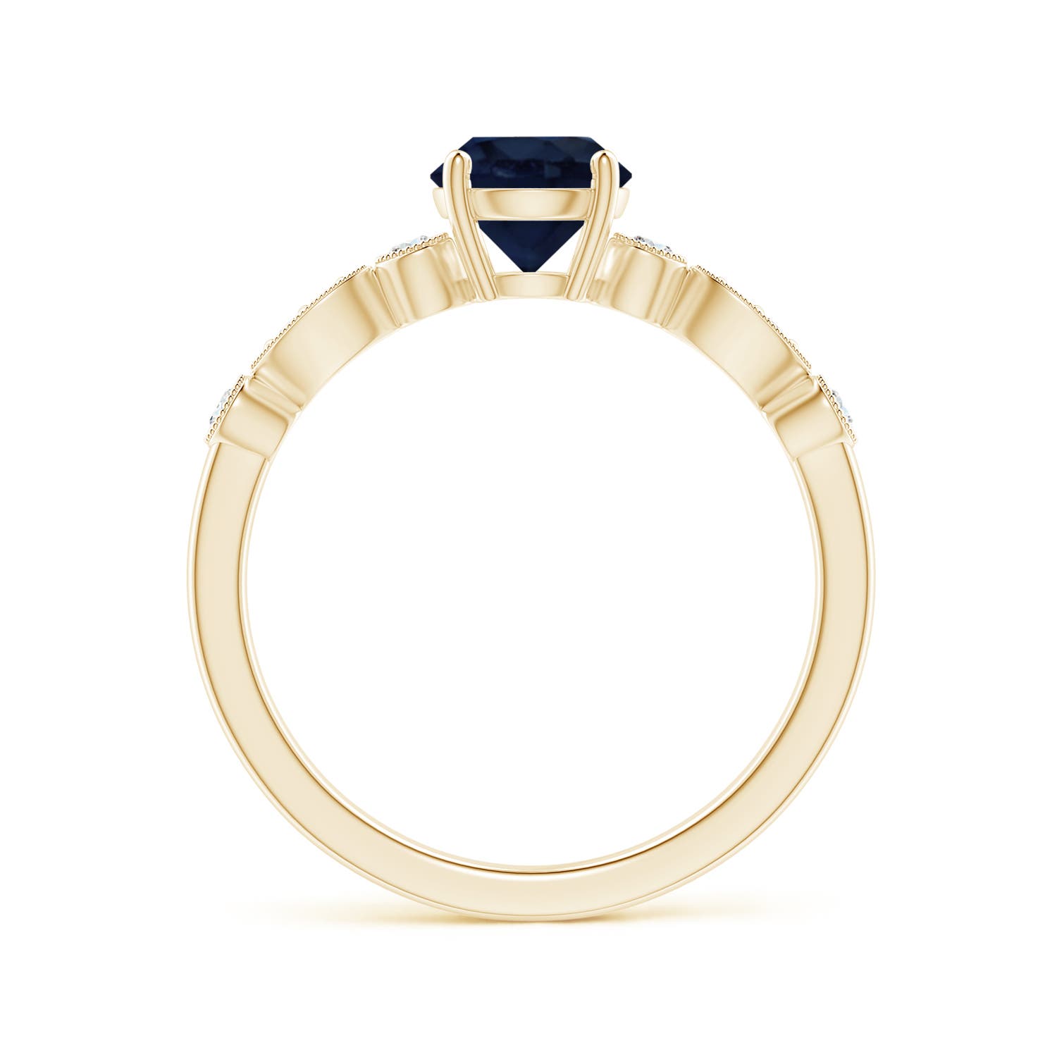 A - Blue Sapphire / 1.12 CT / 14 KT Yellow Gold