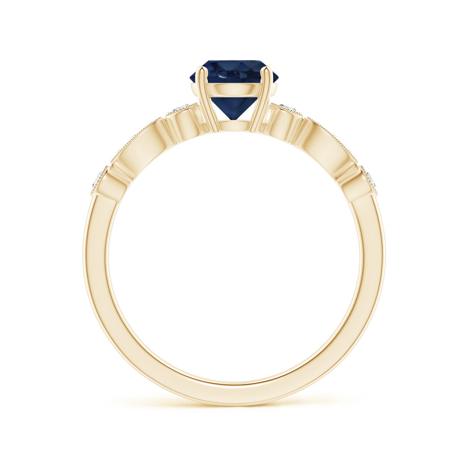 AA - Blue Sapphire / 1.12 CT / 14 KT Yellow Gold