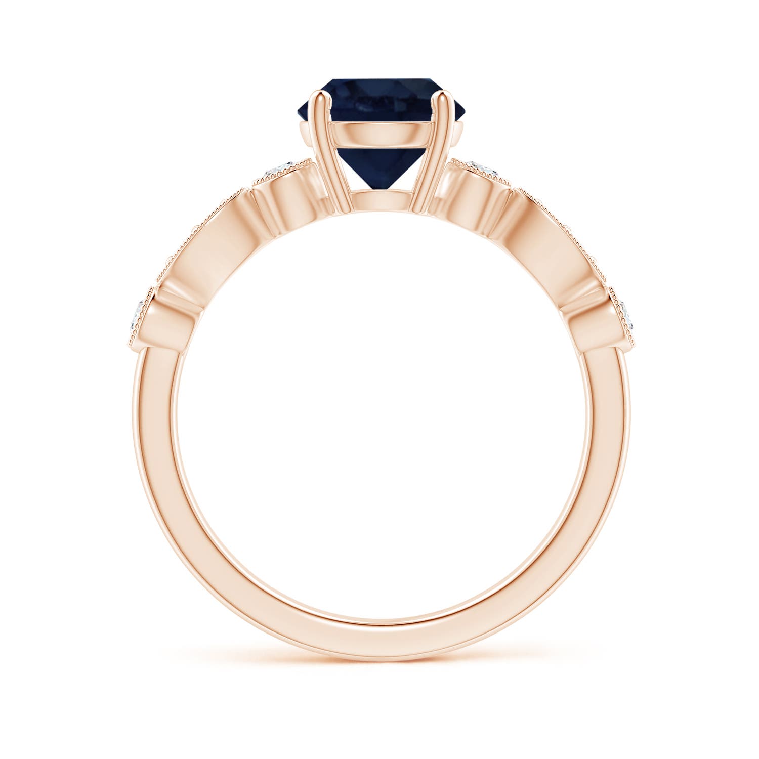 A - Blue Sapphire / 1.75 CT / 14 KT Rose Gold