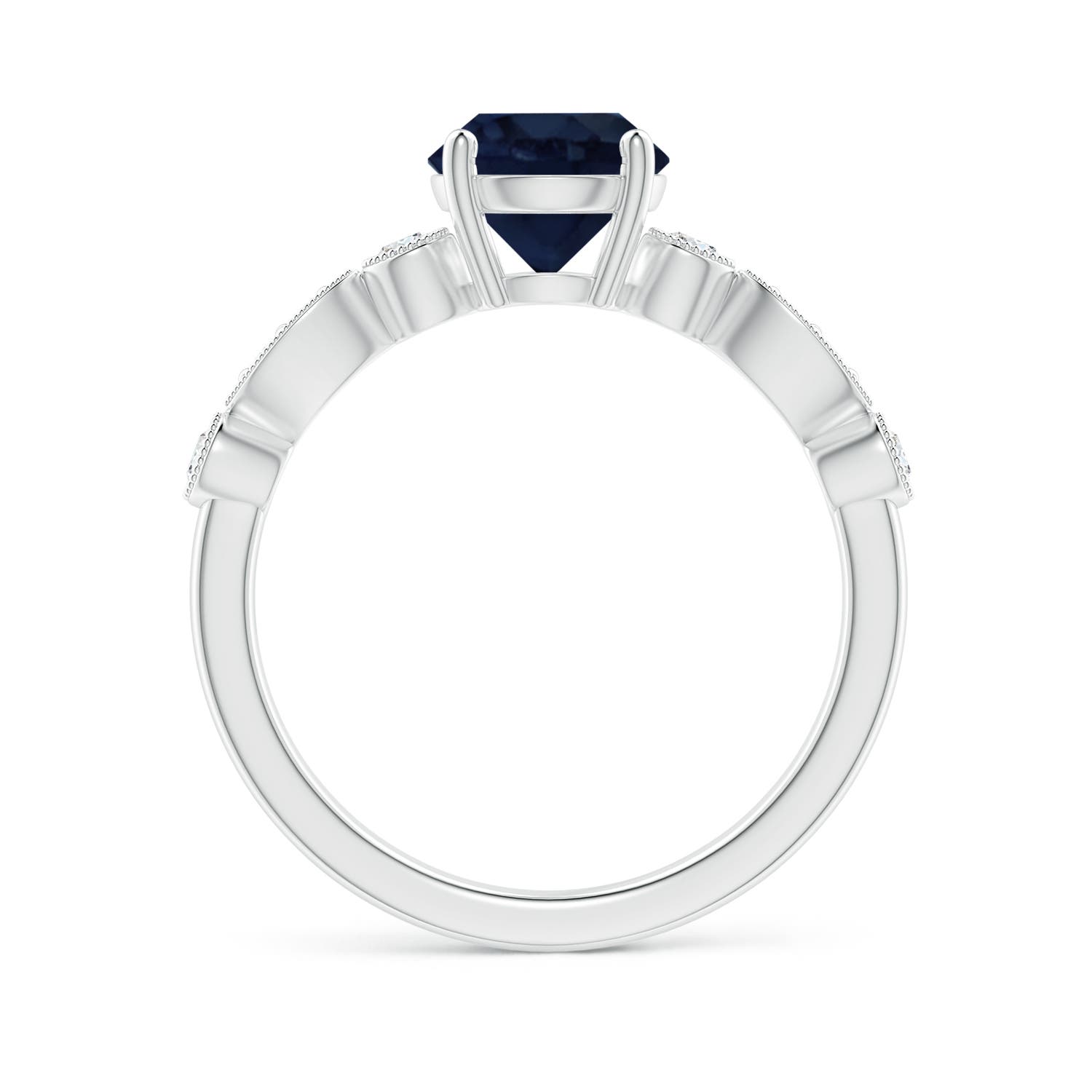 A - Blue Sapphire / 1.75 CT / 14 KT White Gold