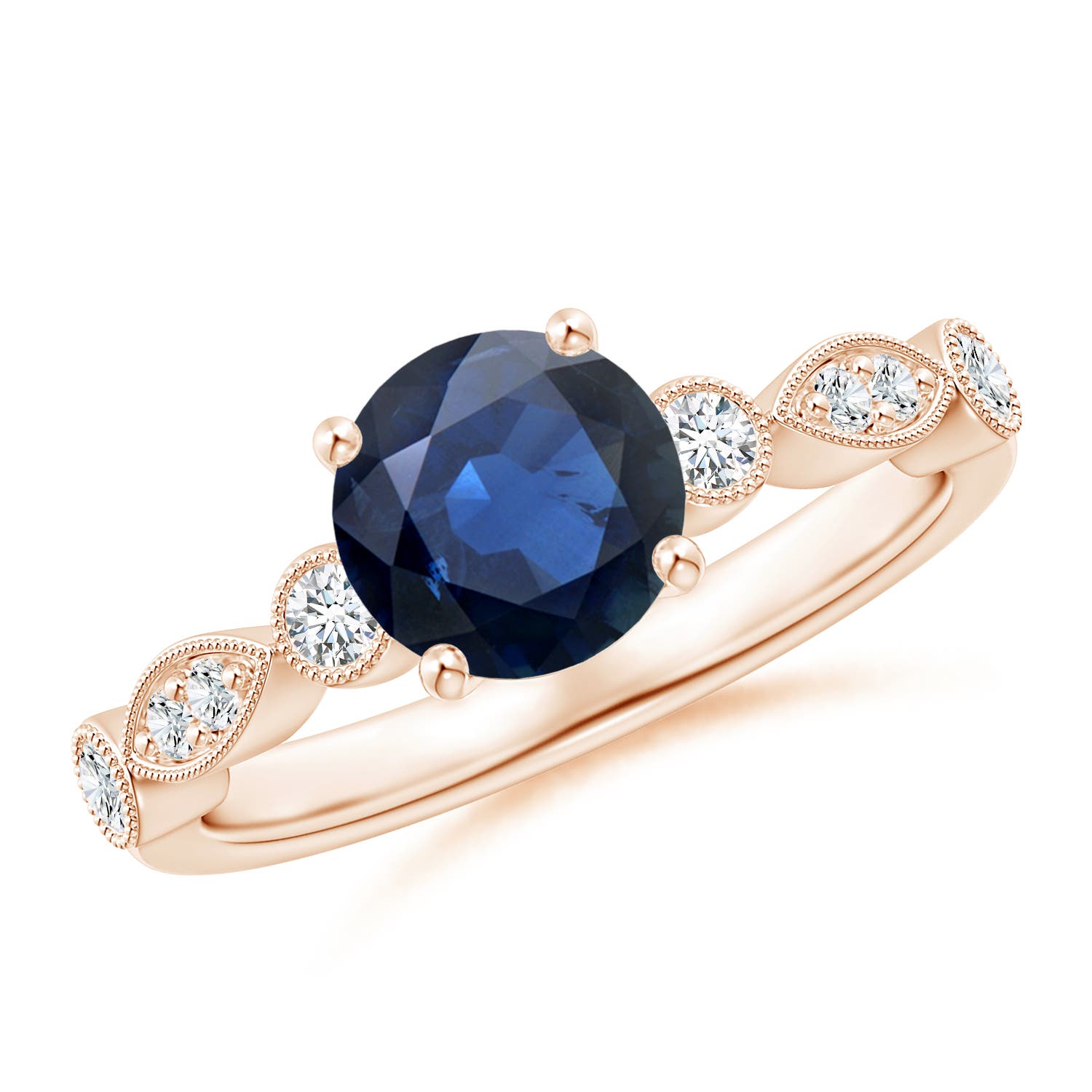 AA - Blue Sapphire / 1.75 CT / 14 KT Rose Gold