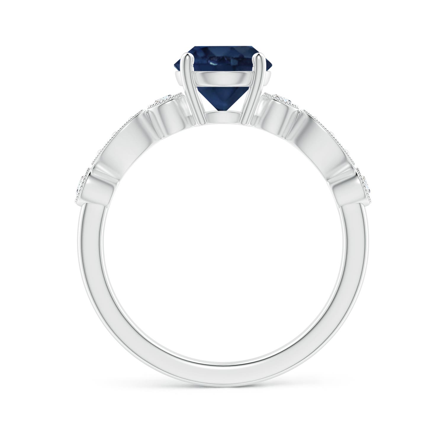 AA - Blue Sapphire / 1.75 CT / 14 KT White Gold