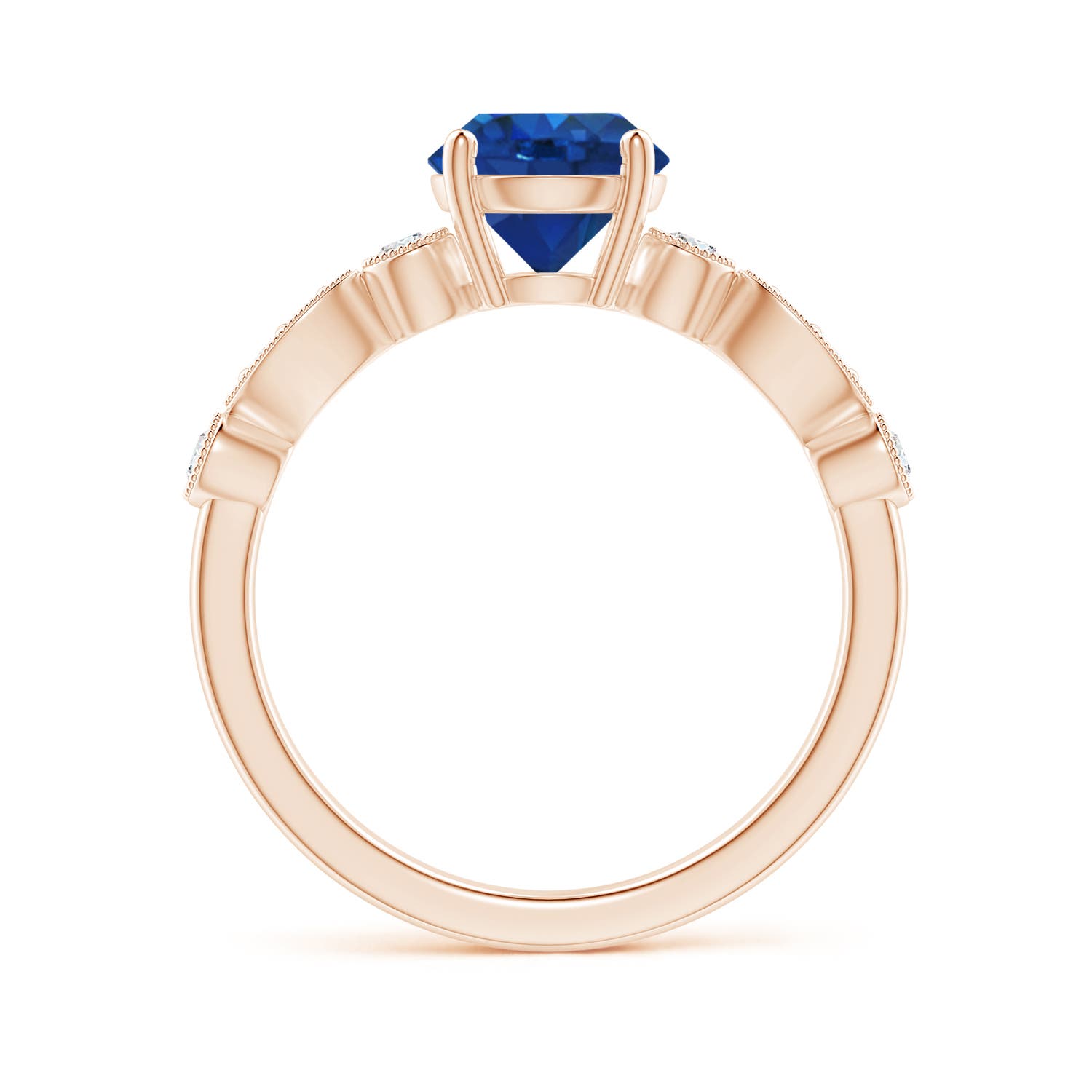 AAA - Blue Sapphire / 1.75 CT / 14 KT Rose Gold