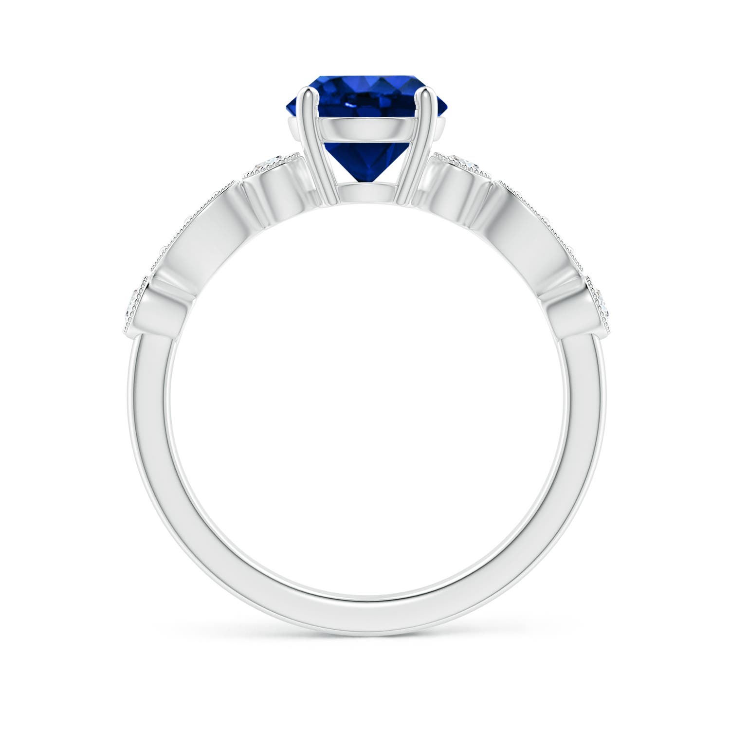 AAAA - Blue Sapphire / 1.75 CT / 14 KT White Gold