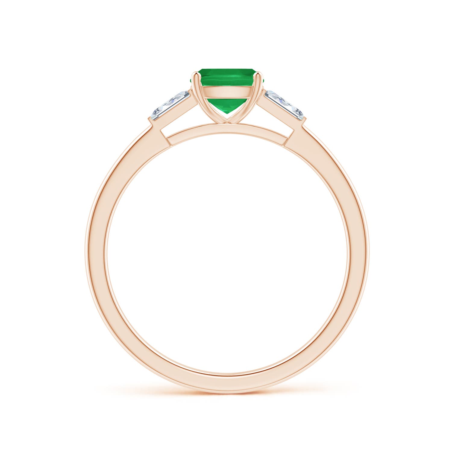 A - Emerald / 0.83 CT / 14 KT Rose Gold