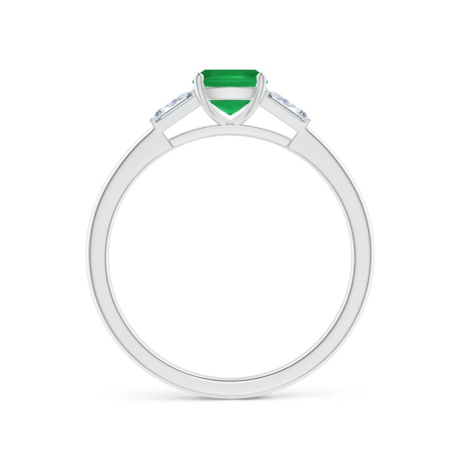 A - Emerald / 0.83 CT / 14 KT White Gold