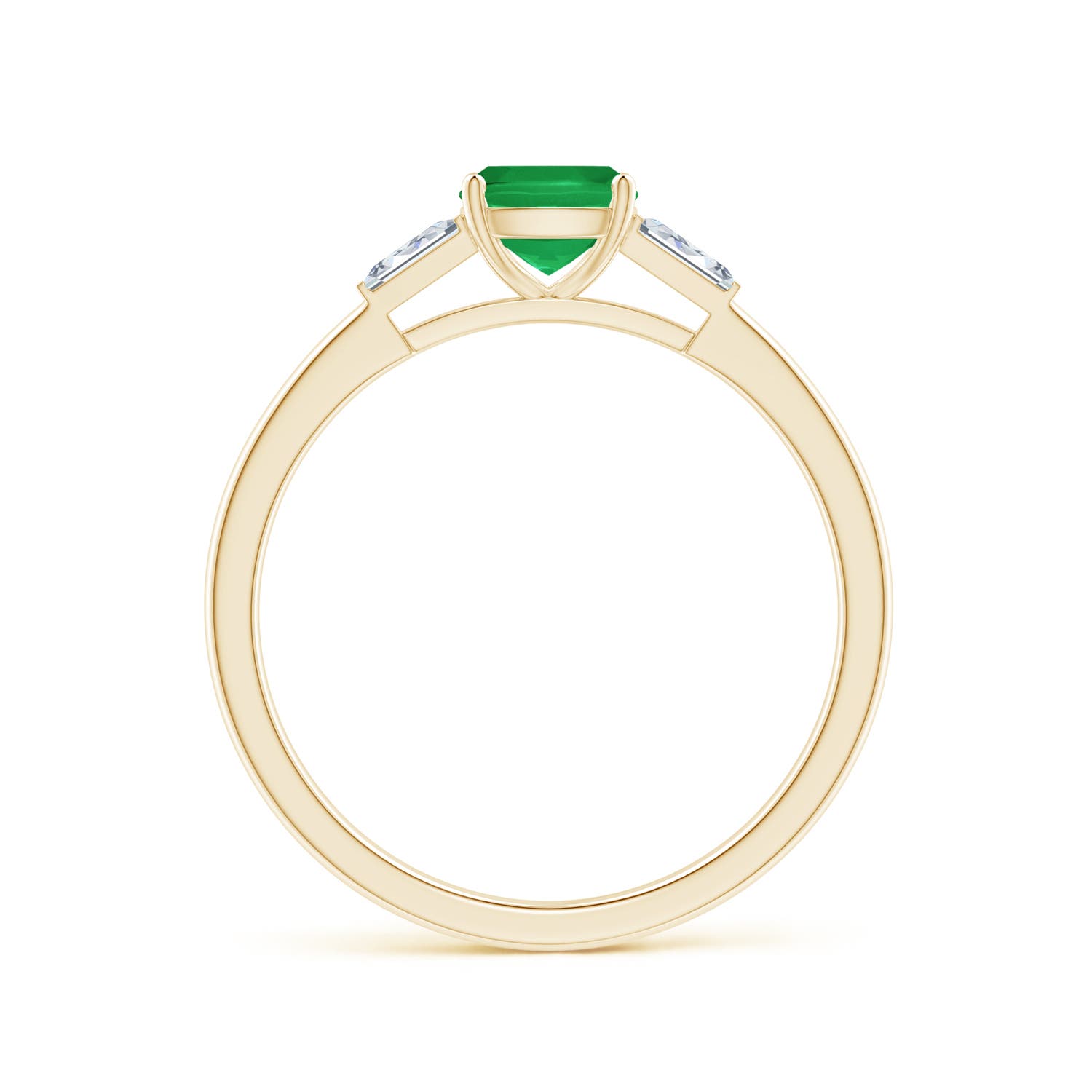 A - Emerald / 0.83 CT / 14 KT Yellow Gold