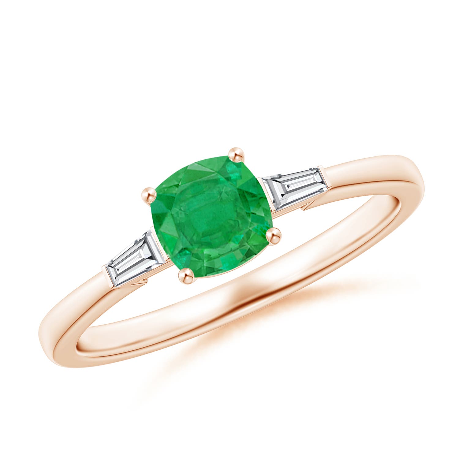 AA - Emerald / 0.83 CT / 14 KT Rose Gold