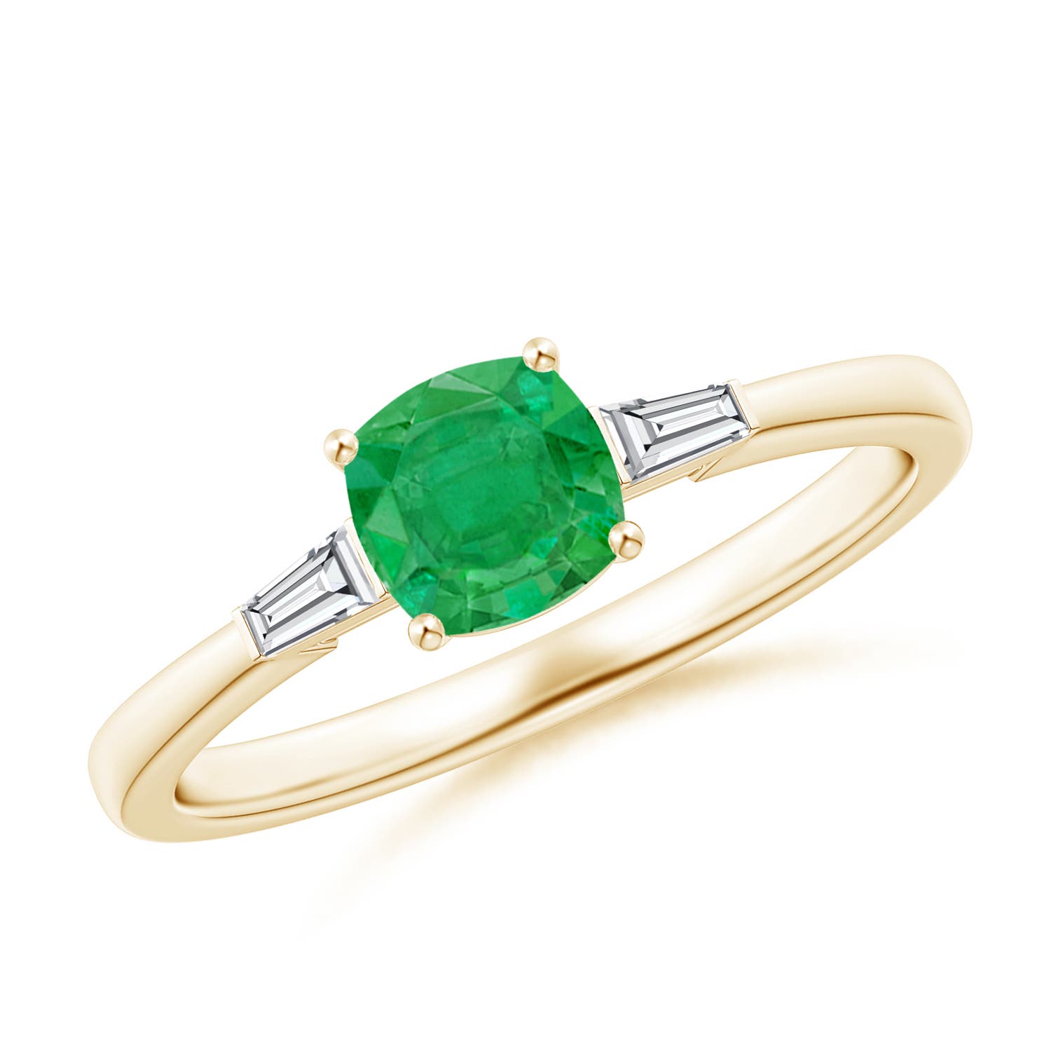 AA - Emerald / 0.83 CT / 14 KT Yellow Gold