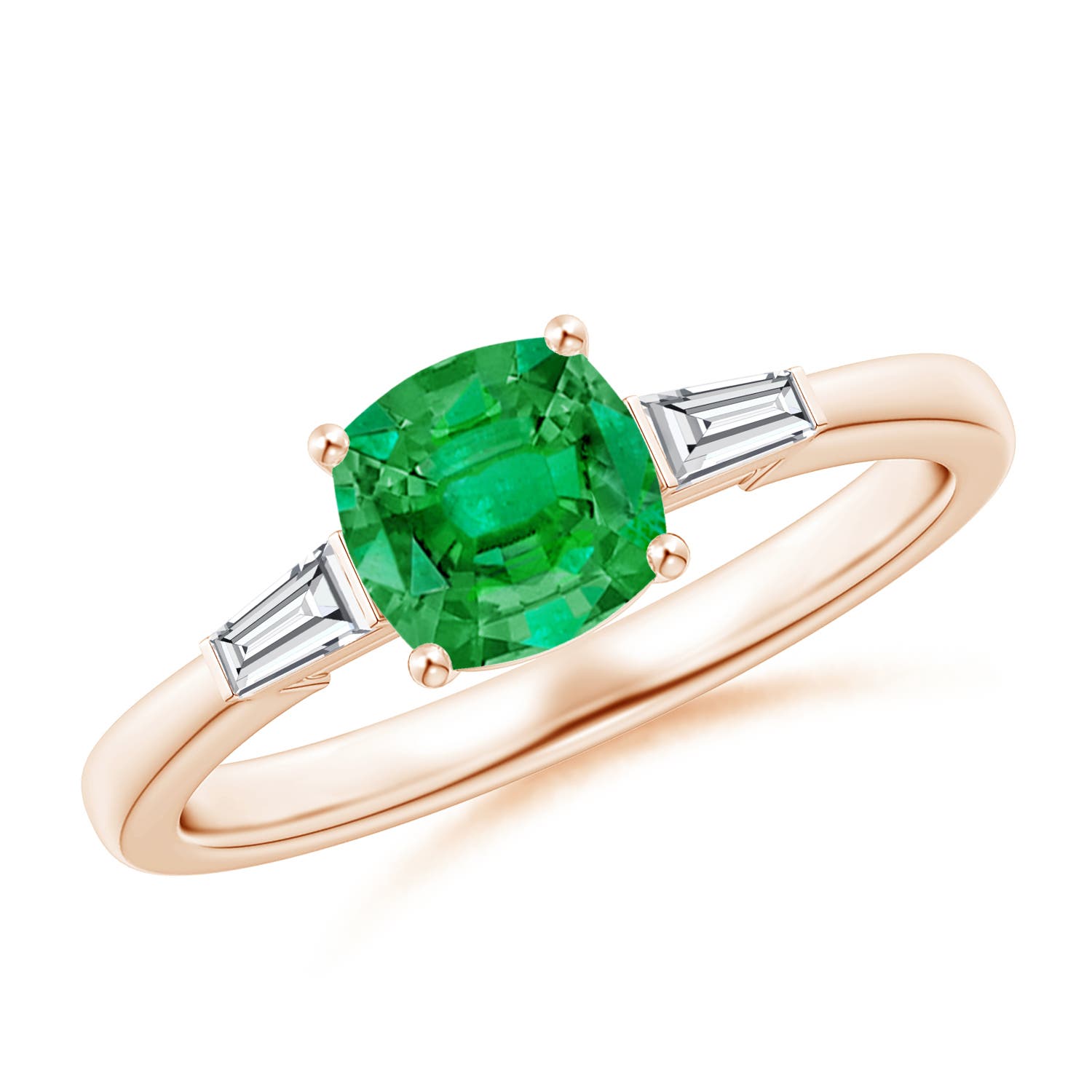 AAA - Emerald / 1.13 CT / 14 KT Rose Gold